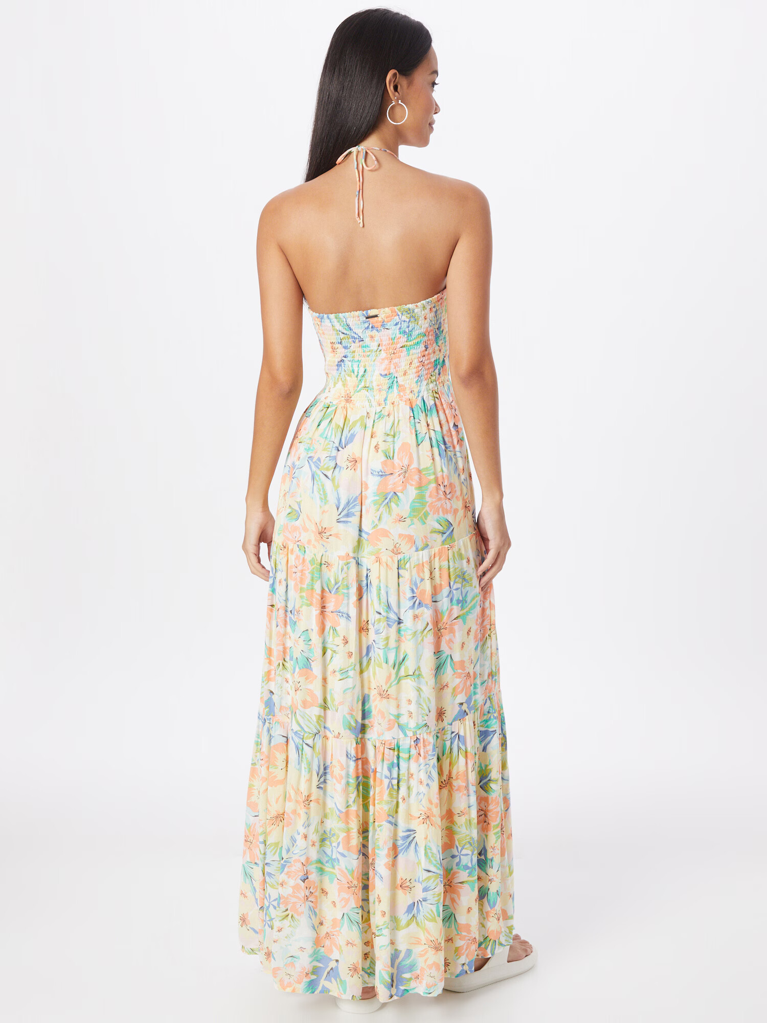 BILLABONG Rochie de vară 'Lovely Sunset' albastru fumuriu / verde deschis / portocaliu caisă / alb murdar - Pled.ro