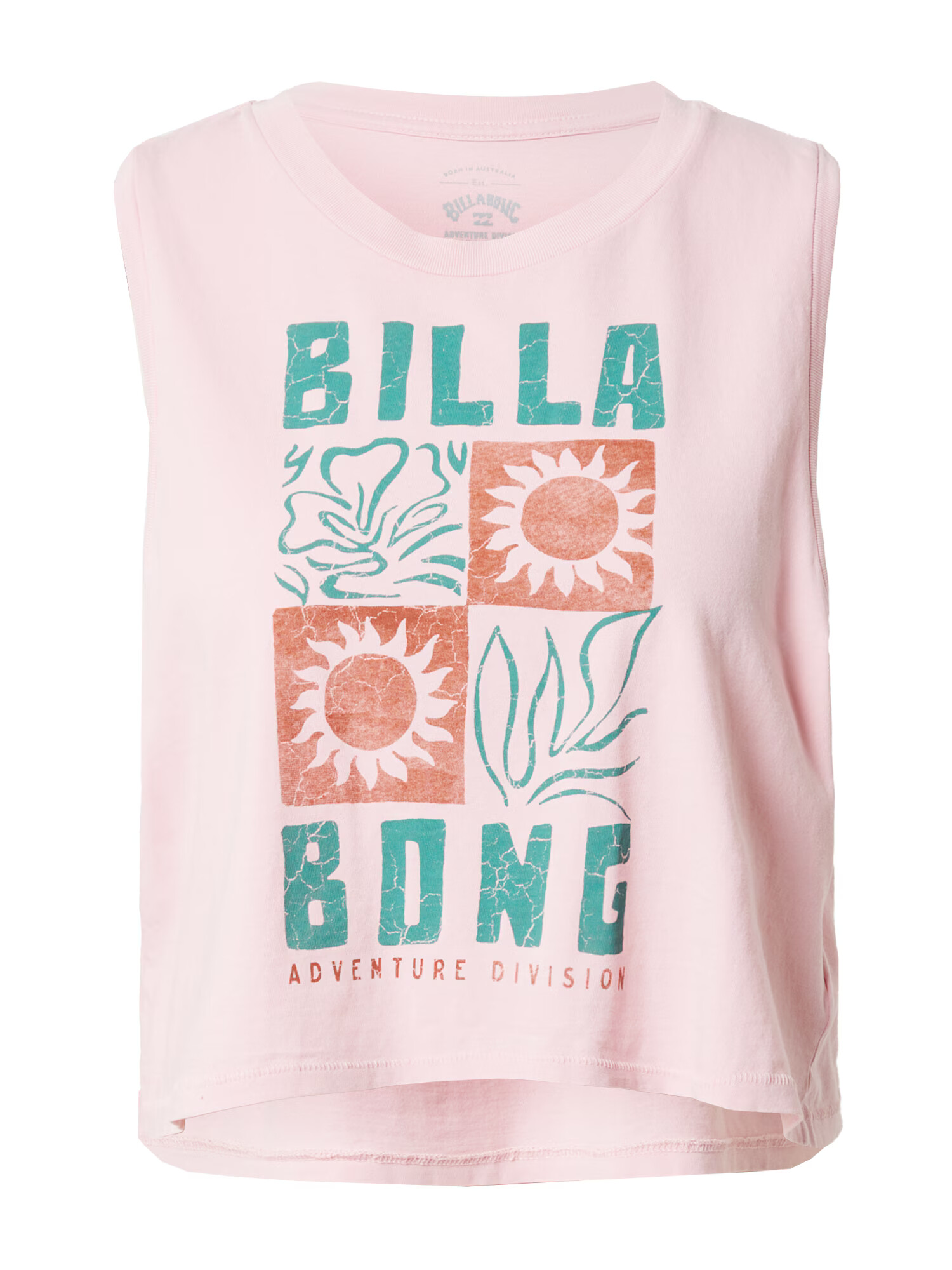 BILLABONG Sport top 'DIV' verde petrol / roz / roșu - Pled.ro