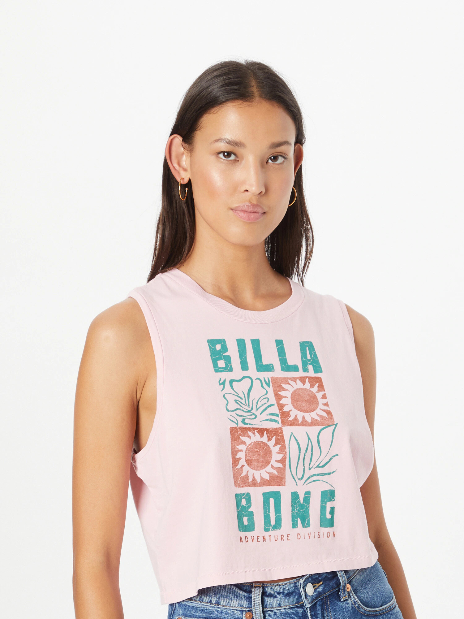 BILLABONG Sport top 'DIV' verde petrol / roz / roșu - Pled.ro