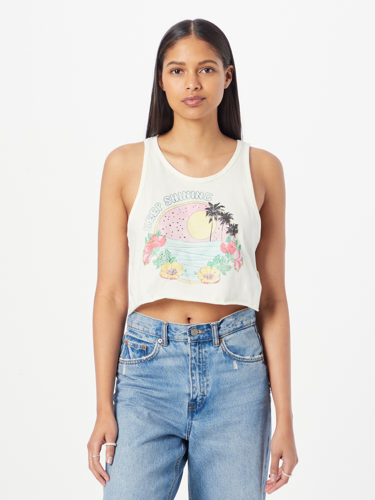 BILLABONG Top 'LOVER BOY' albastru deschis / galben pastel / gri deschis / roz - Pled.ro