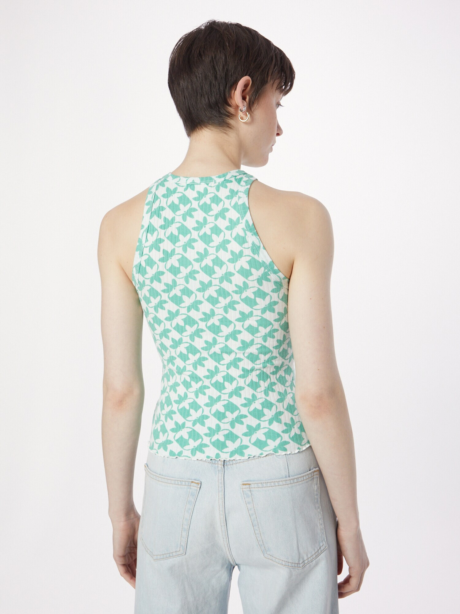 BILLABONG Top 'TOMBOY' verde / alb - Pled.ro