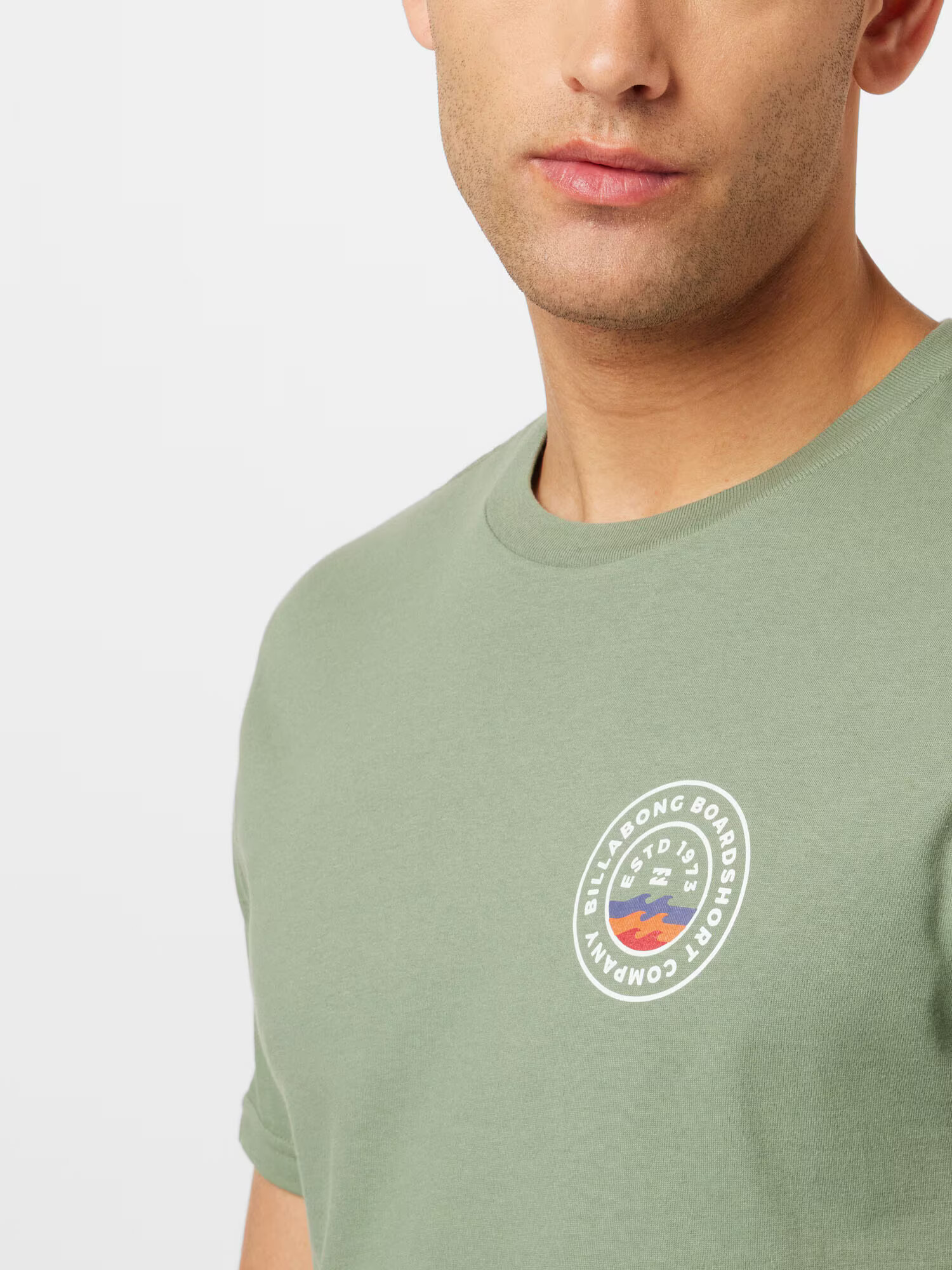 BILLABONG Tricou albastru marin / verde măr / portocaliu / alb - Pled.ro