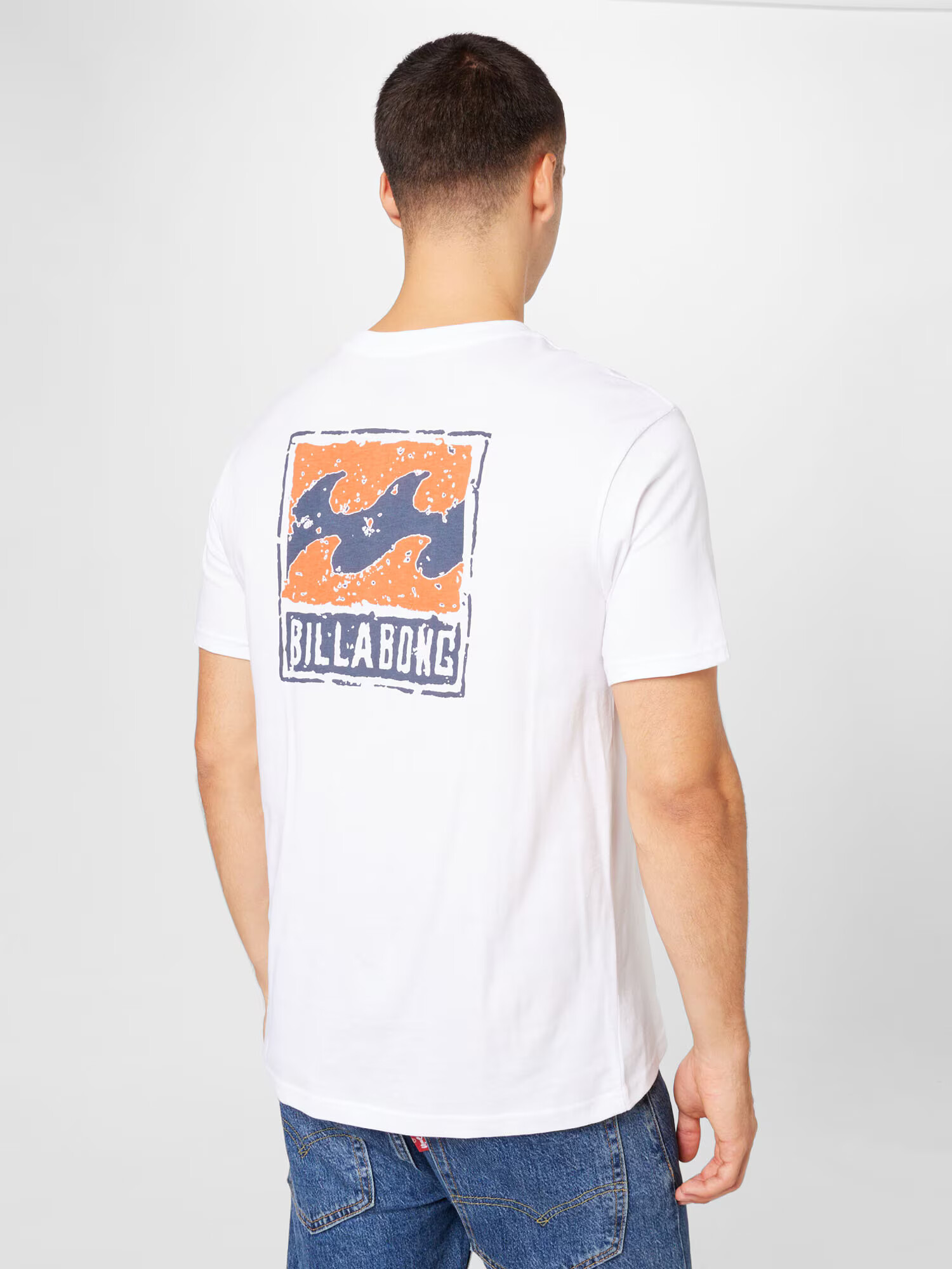 BILLABONG Tricou albastru porumbel / portocaliu / alb - Pled.ro