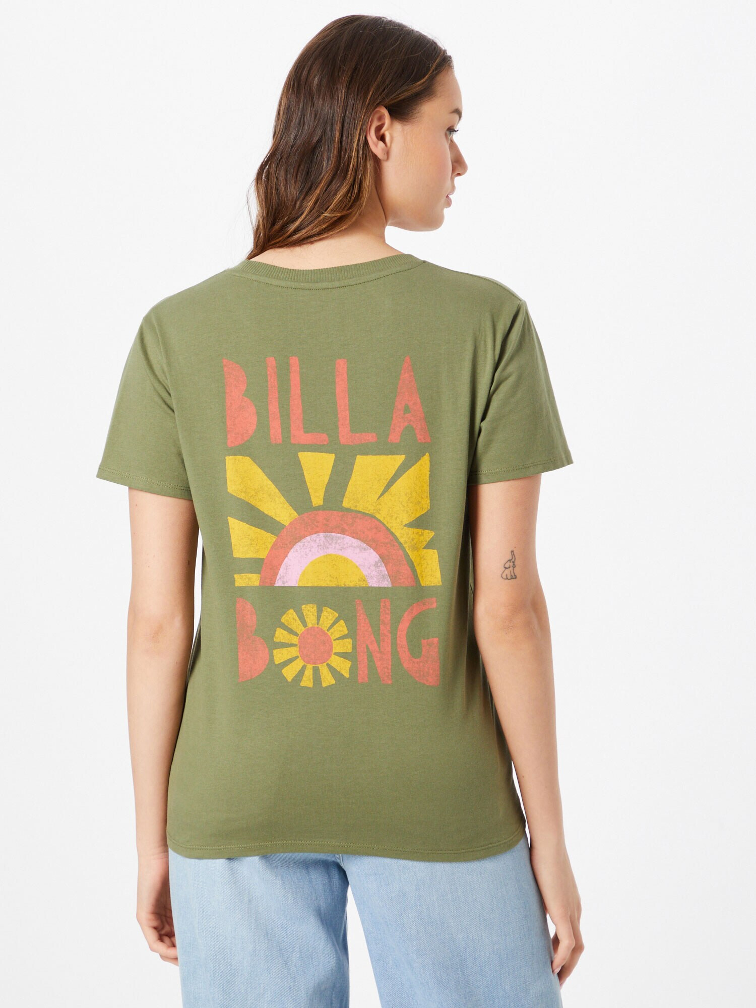 BILLABONG Tricou funcțional 'Adiv' galben / oliv / portocaliu - Pled.ro