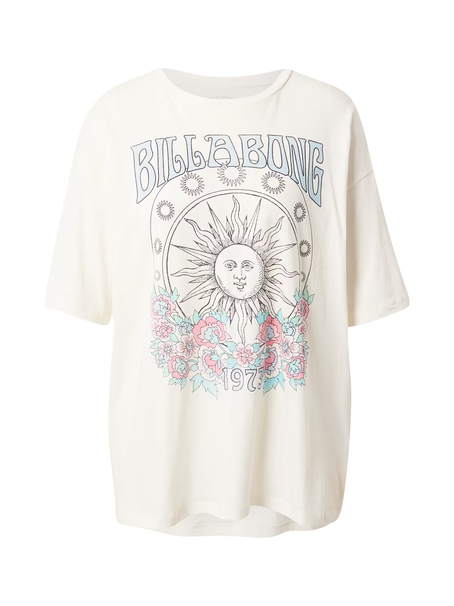 BILLABONG Tricou 'Setting Sun' albastru deschis / roz / negru / alb - Pled.ro