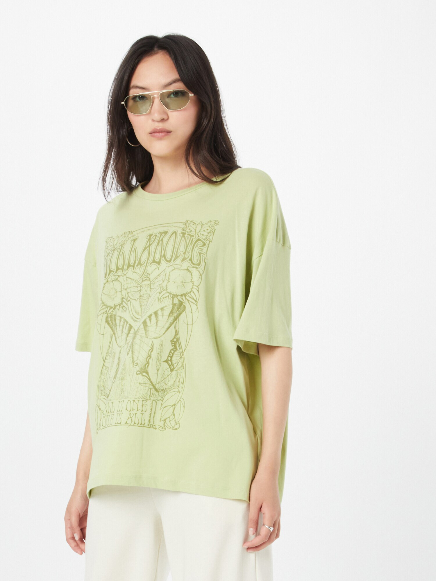 BILLABONG Tricou supradimensional 'ONE IS ALL' verde stuf / verde deschis - Pled.ro