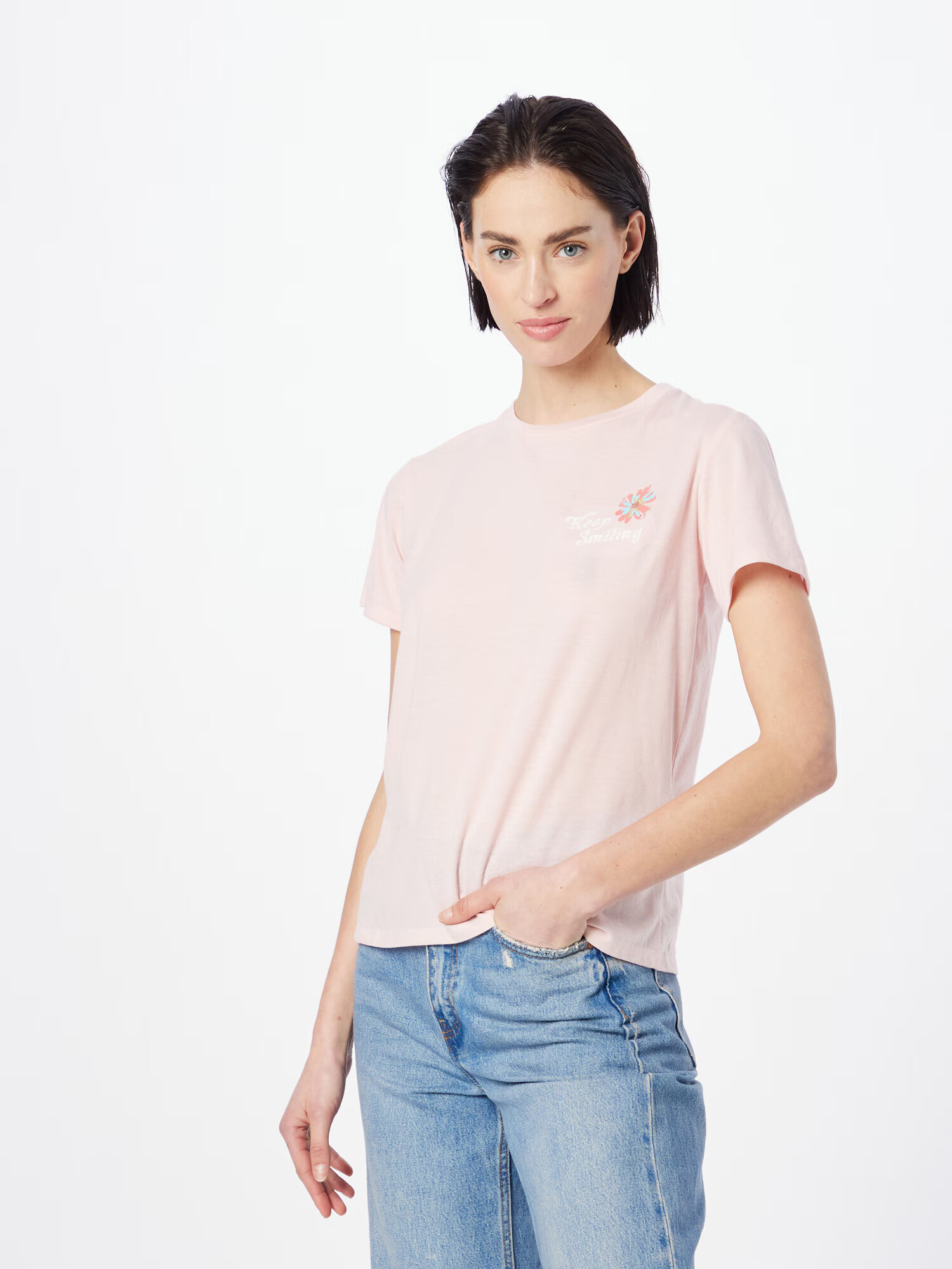 BILLABONG Tricou 'TROPICAL DREAM' albastru deschis / roz / roz pastel / alb - Pled.ro