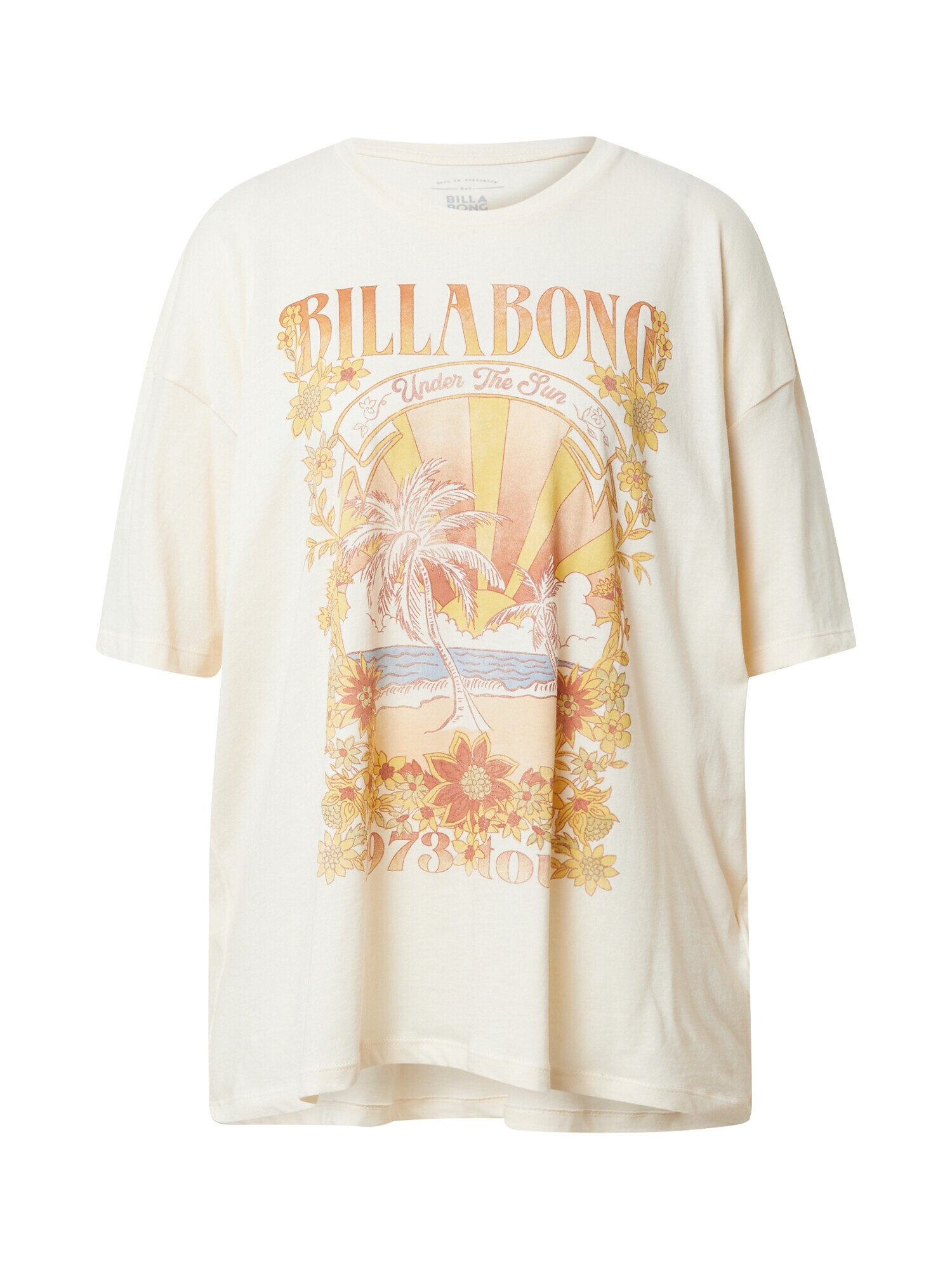 BILLABONG Tricou 'UNDER THE SUN' albastru deschis / galben pastel / portocaliu / alb - Pled.ro