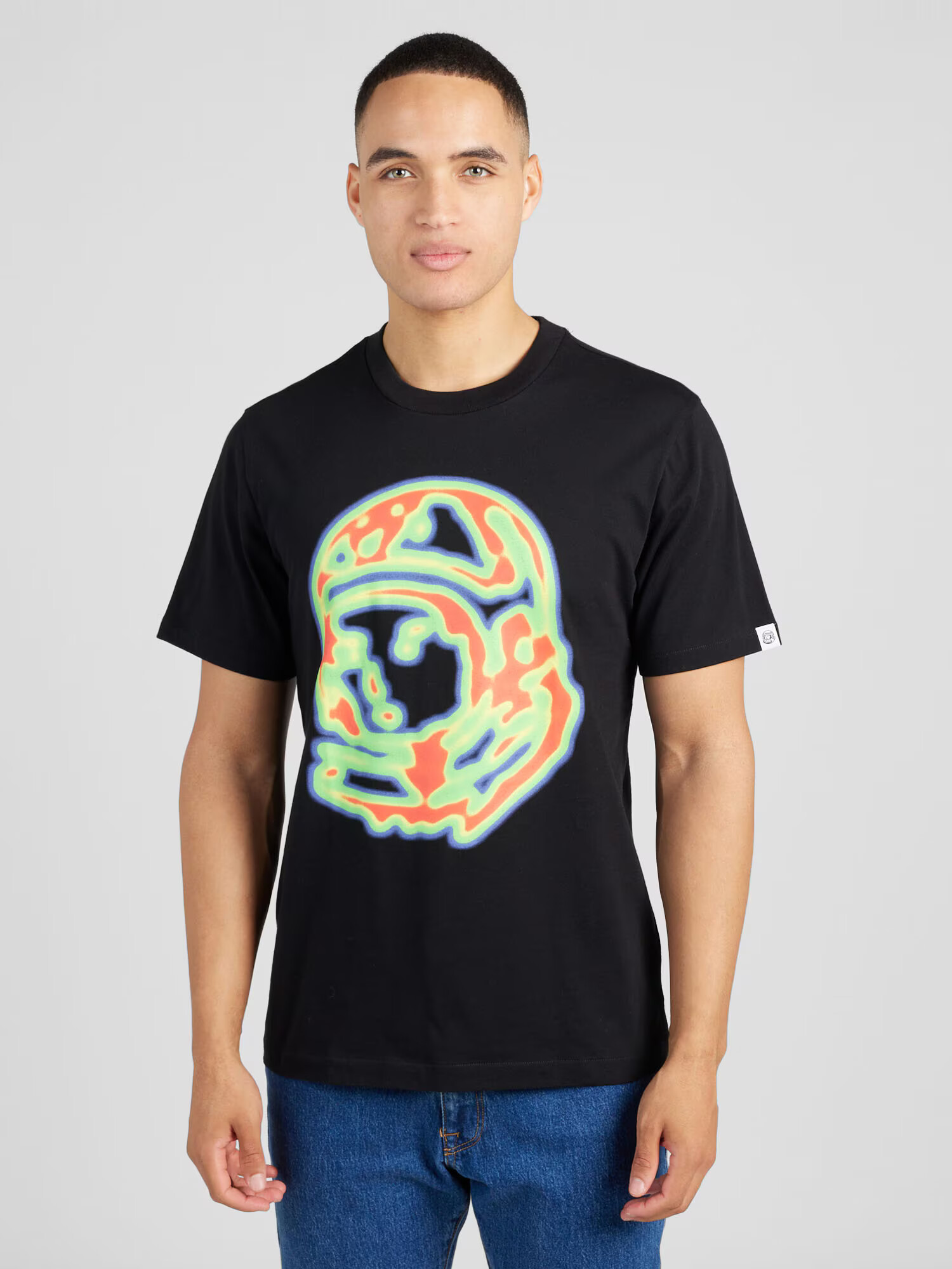 Billionaire Boys Club Tricou albastru porumbel / verde deschis / portocaliu neon / negru - Pled.ro