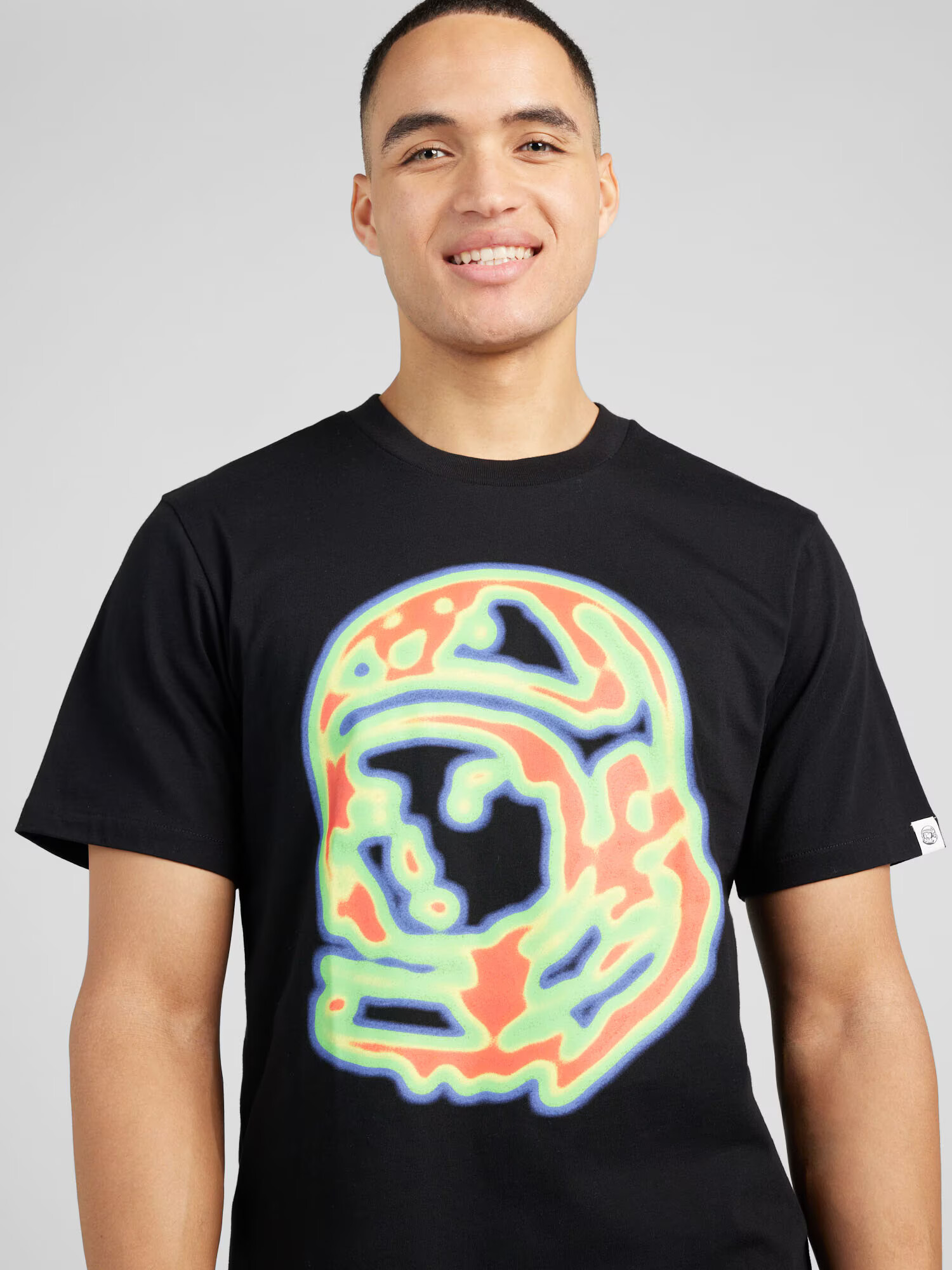 Billionaire Boys Club Tricou albastru porumbel / verde deschis / portocaliu neon / negru - Pled.ro