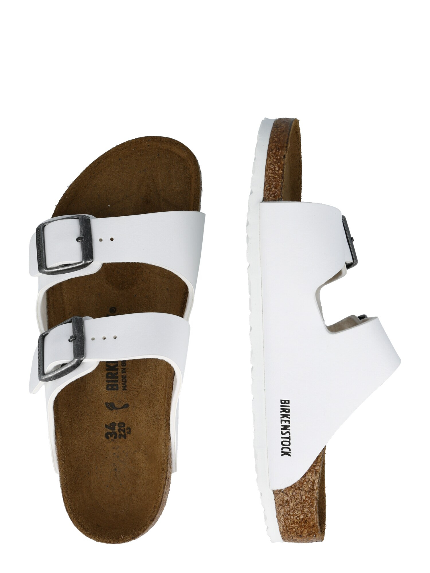 BIRKENSTOCK Pantofi deschiși 'Arizona' alb - Pled.ro