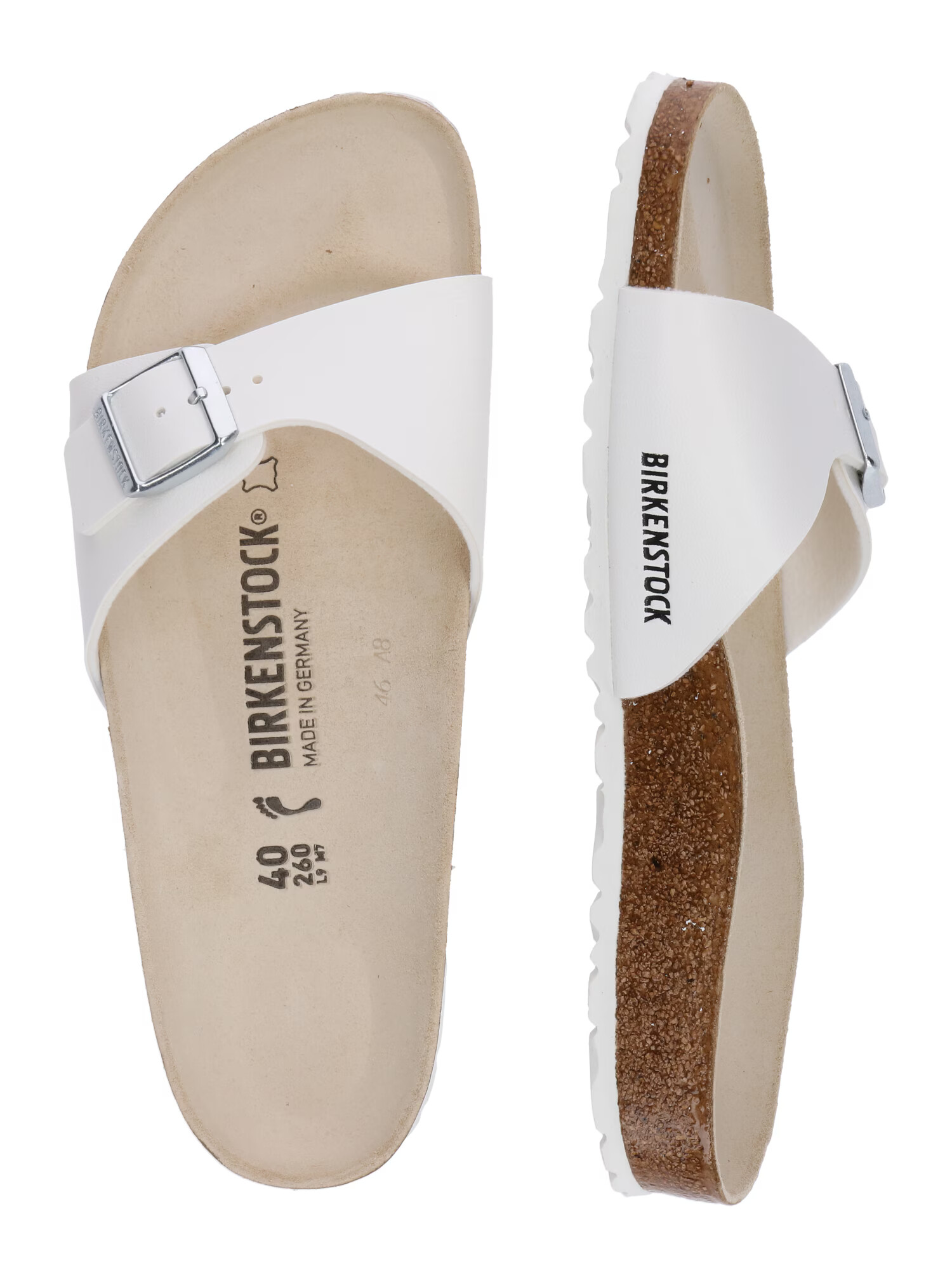 BIRKENSTOCK Saboți 'Madrid' alb - Pled.ro