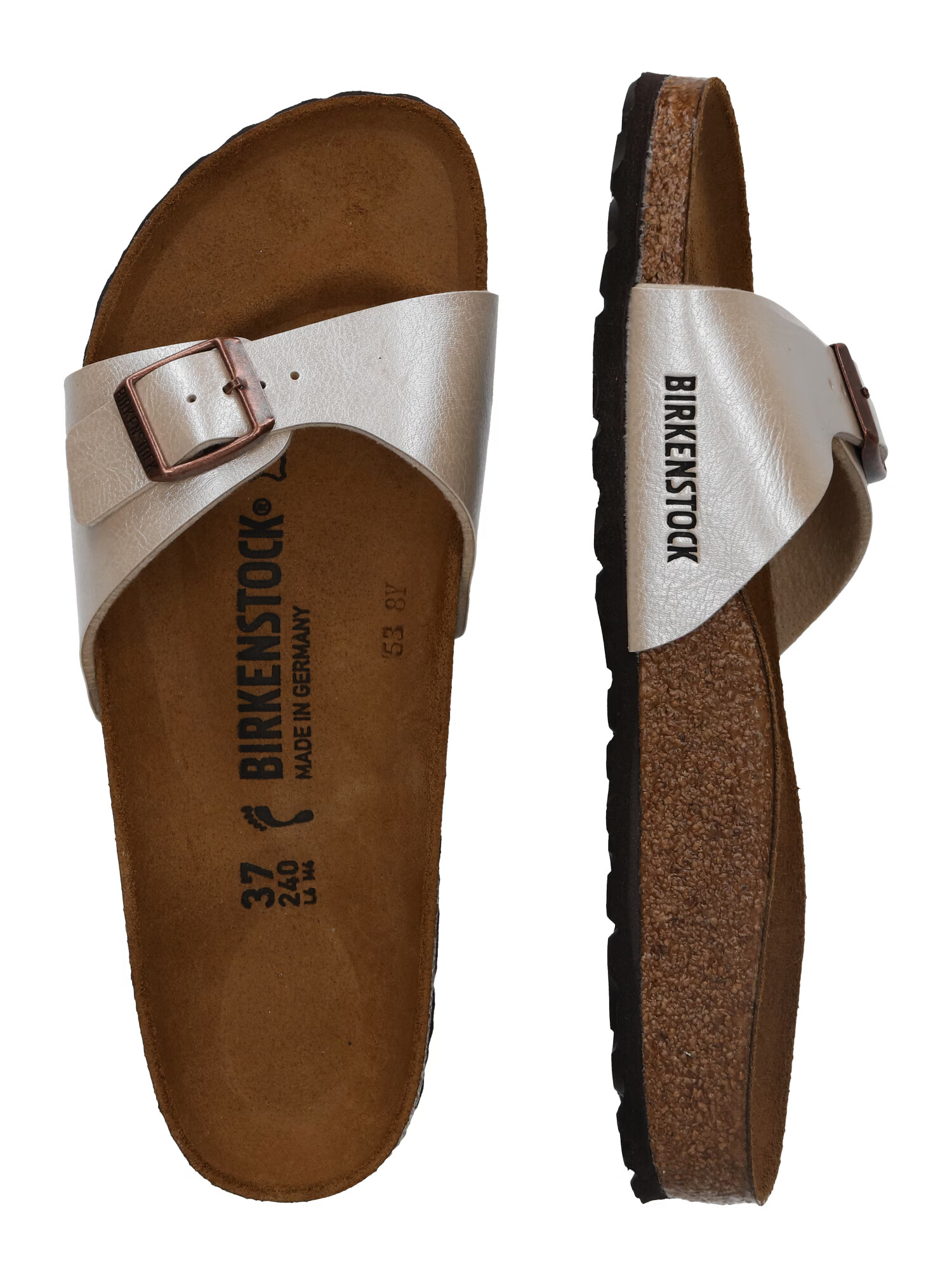 BIRKENSTOCK Saboți 'Madrid' alb perlat - Pled.ro