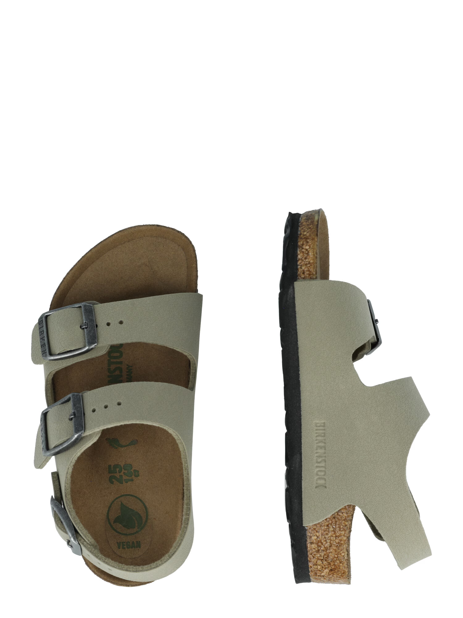 BIRKENSTOCK Sandale 'Milano' kaki - Pled.ro