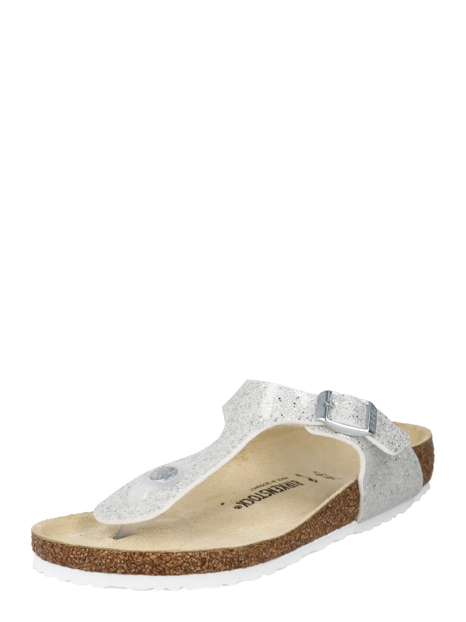 BIRKENSTOCK Sandale 'Gizeh' argintiu / alb - Pled.ro