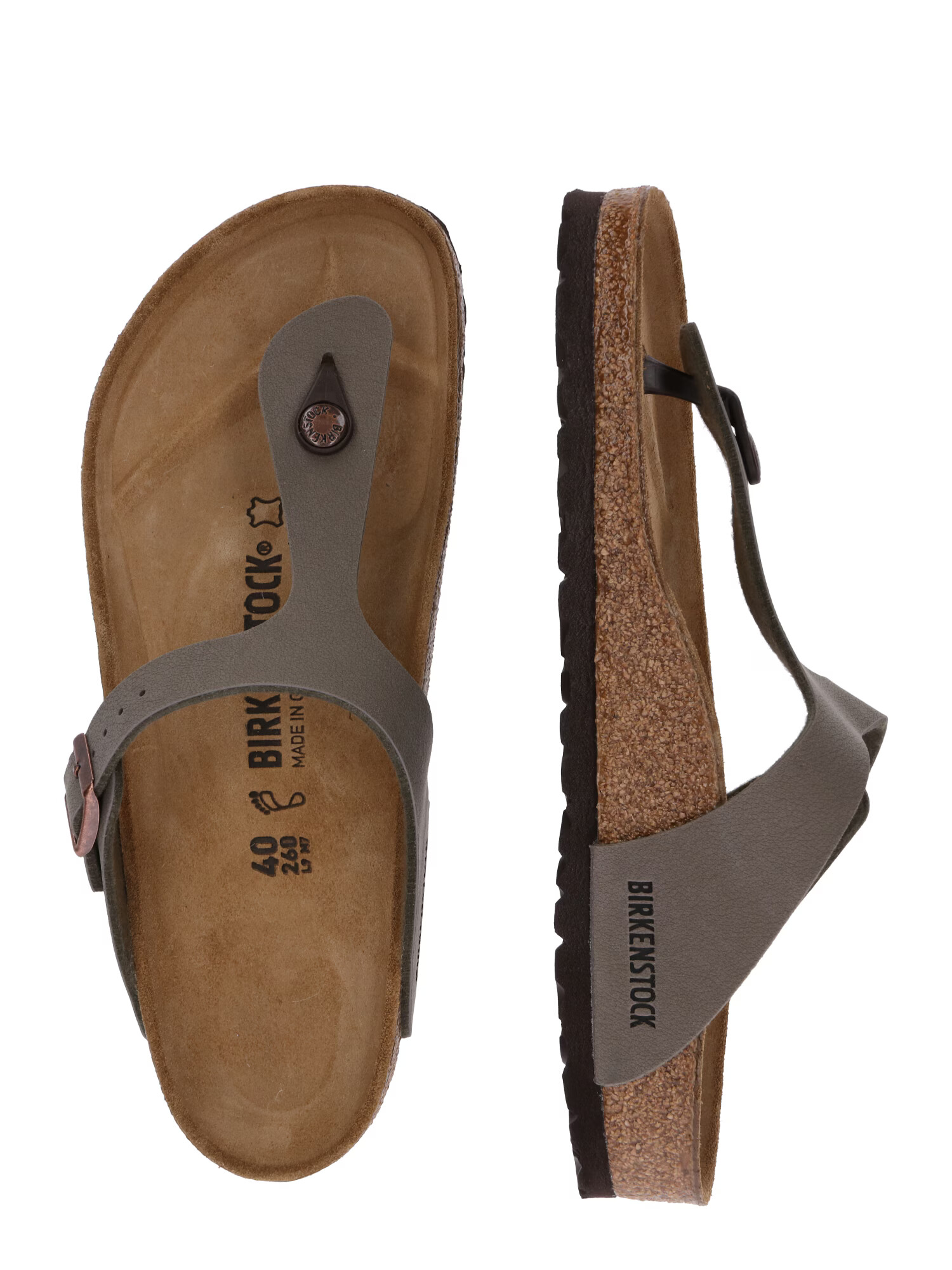 BIRKENSTOCK Flip-flops 'Gizeh' gri taupe - Pled.ro