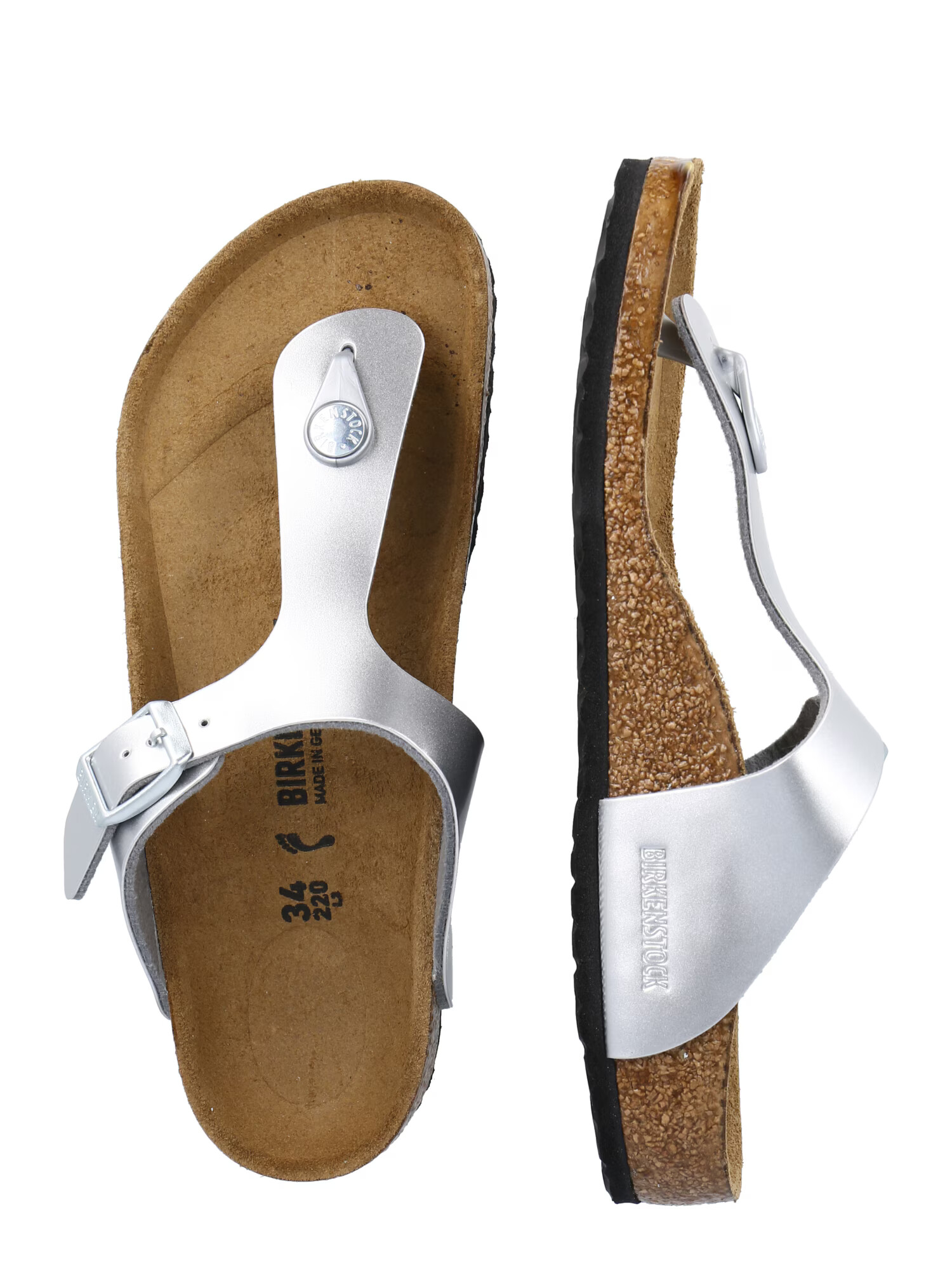 BIRKENSTOCK Flip-flops 'Gizeh' argintiu - Pled.ro