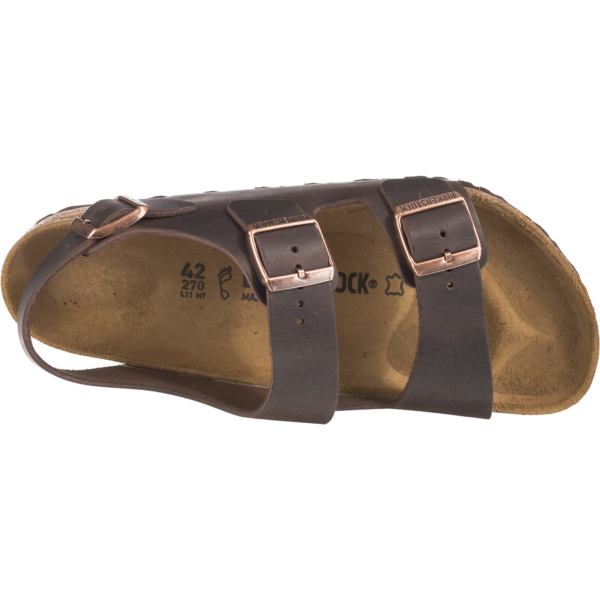 BIRKENSTOCK Sandale 'Milano' ciocolatiu - Pled.ro