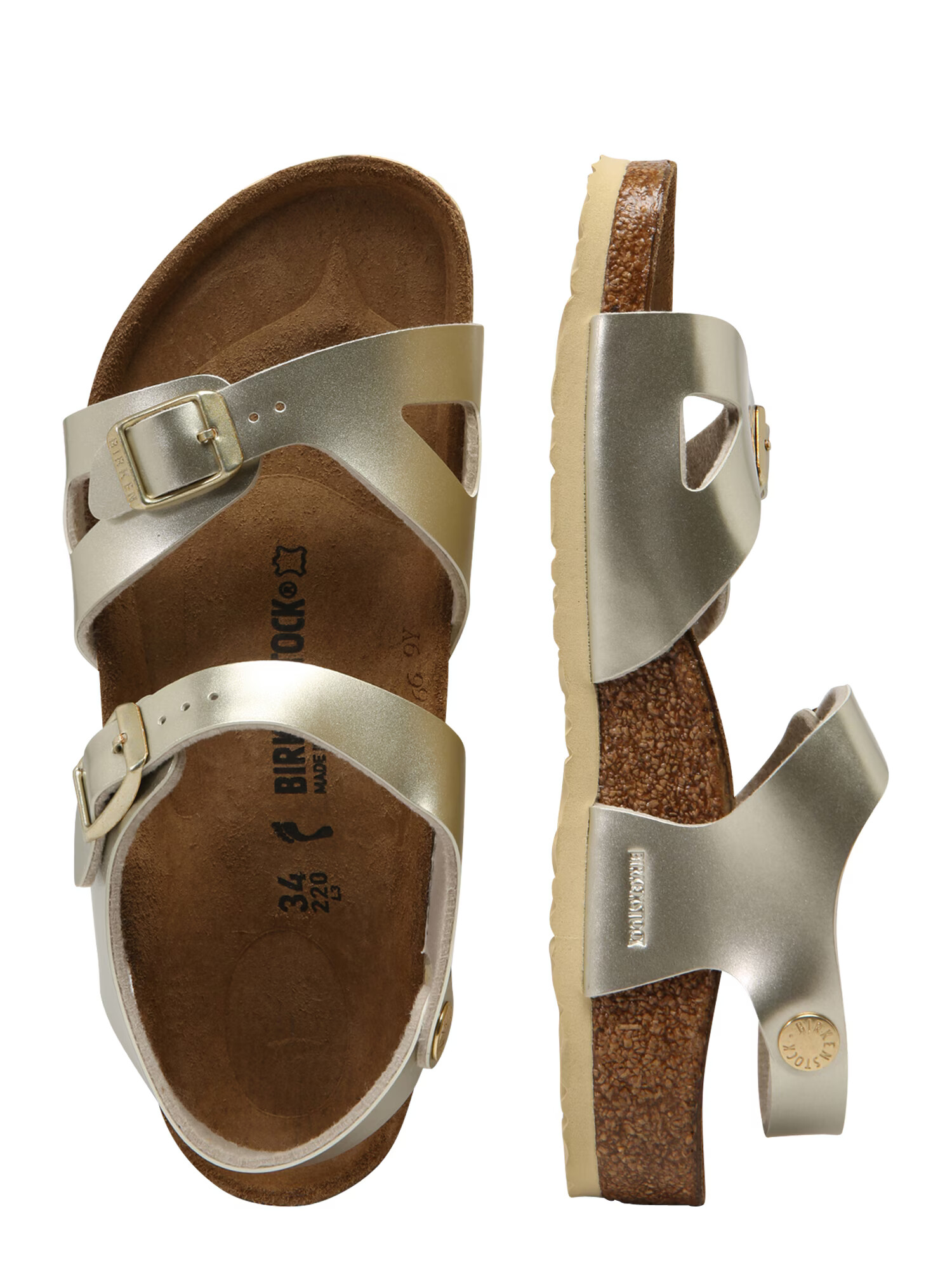 BIRKENSTOCK Sandale 'Rio' auriu - Pled.ro