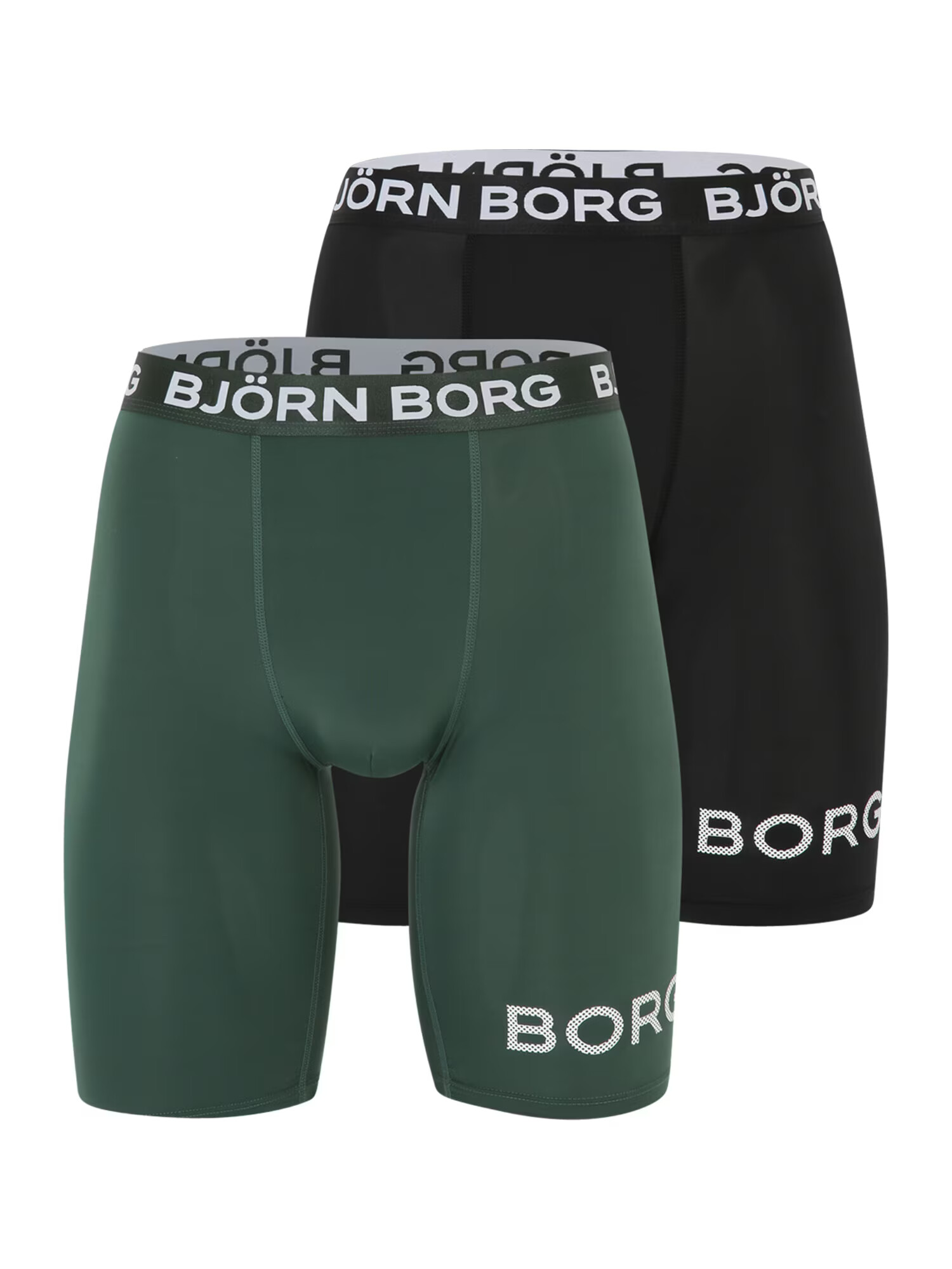 BJÖRN BORG Boxeri verde închis / negru / alb - Pled.ro