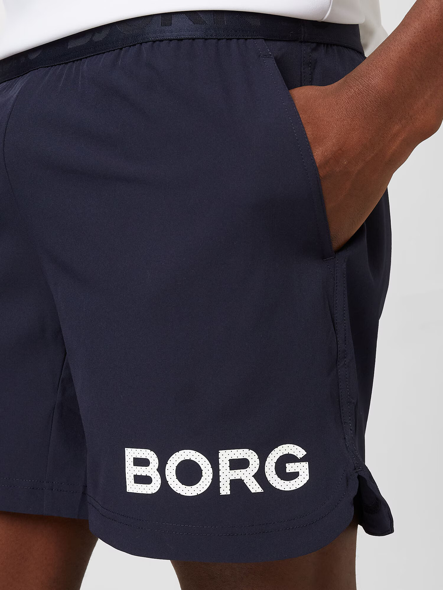 BJÖRN BORG Pantaloni sport albastru noapte / alb - Pled.ro