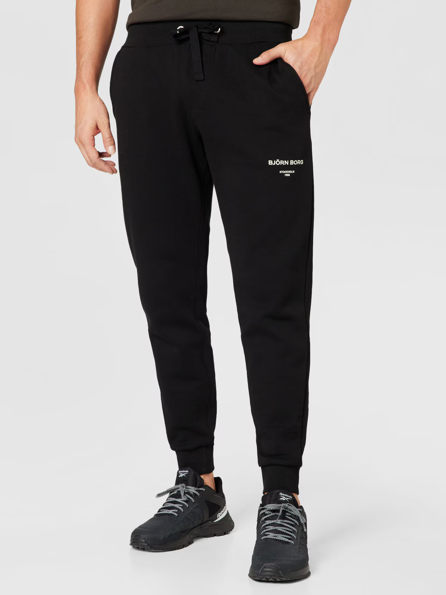 BJÖRN BORG Pantaloni sport nisipiu / negru - Pled.ro