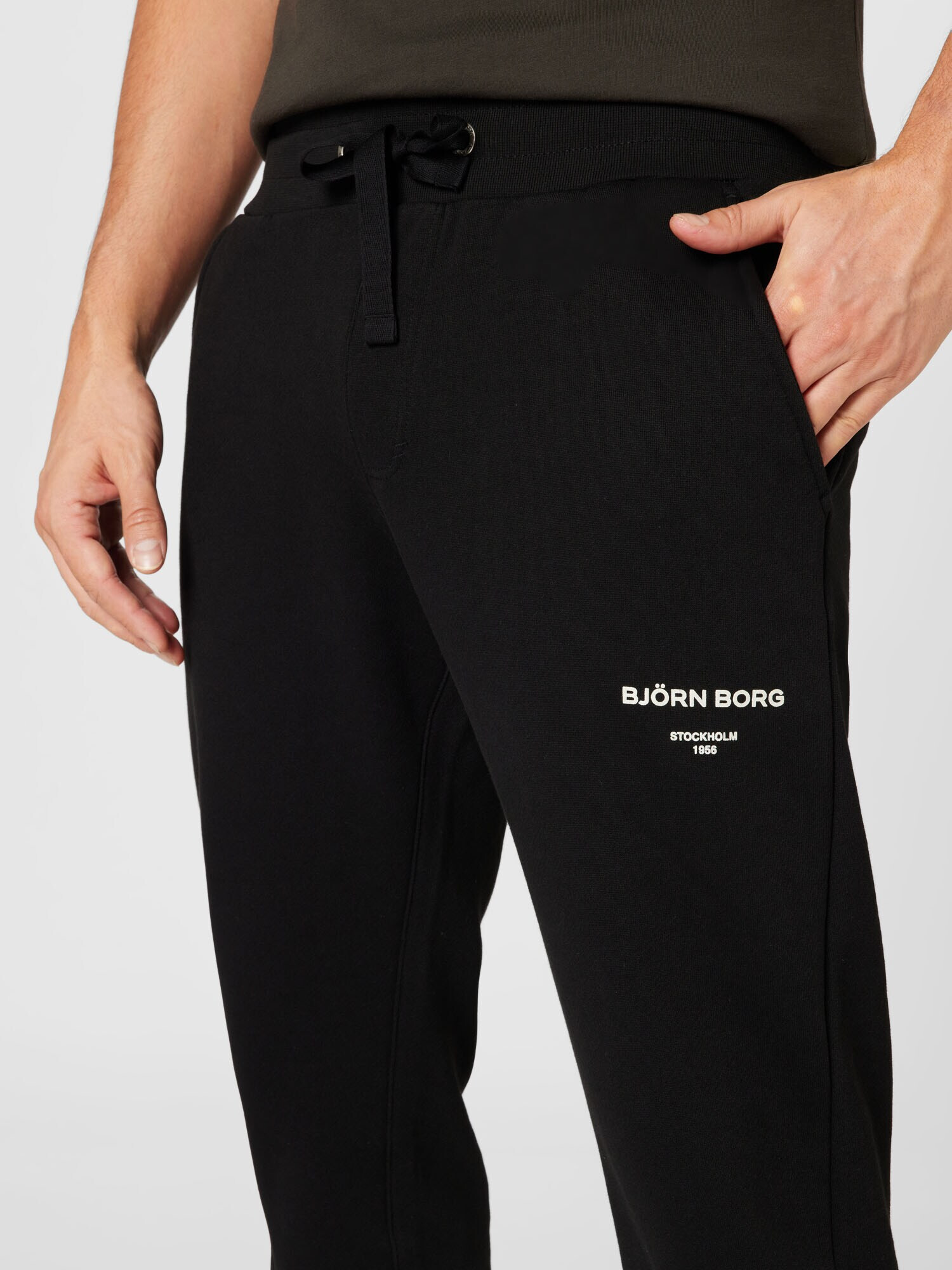 BJÖRN BORG Pantaloni sport nisipiu / negru - Pled.ro