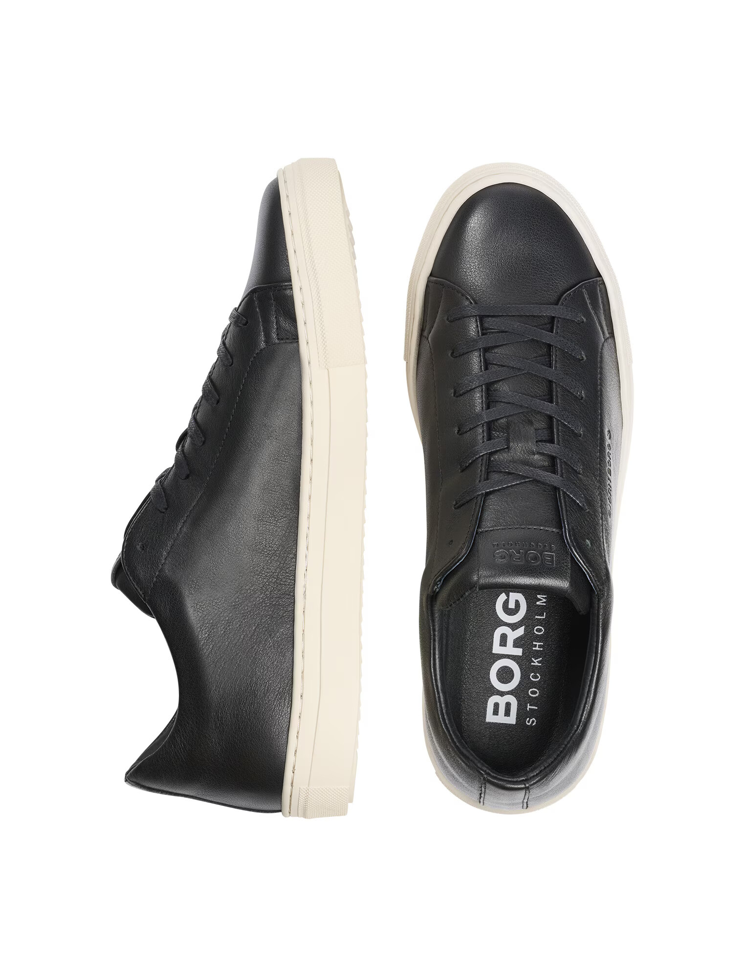 BJÖRN BORG Pantofi sport 'SL100 Lea' negru / alb - Pled.ro