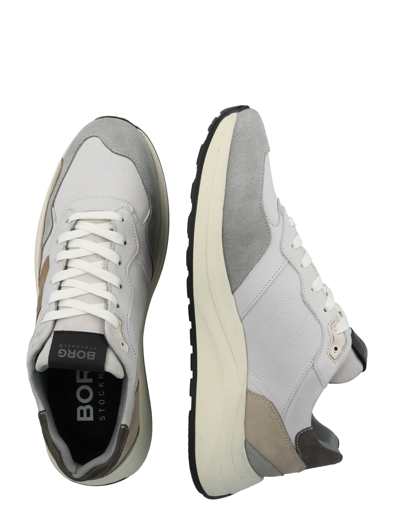 BJÖRN BORG Pantofi sport 'SL300' maro / gri taupe / gri închis / alb - Pled.ro