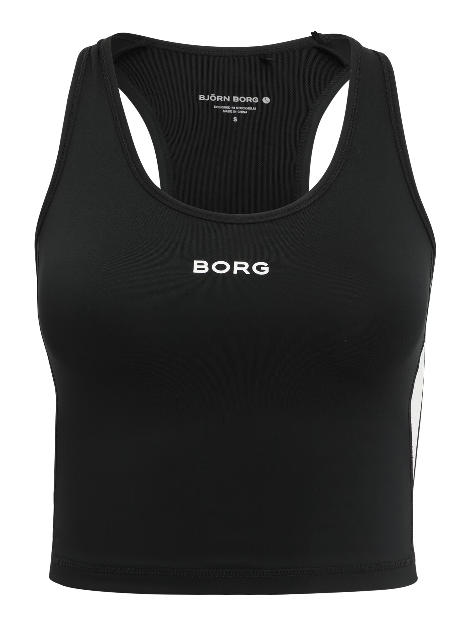 BJÖRN BORG Sport top negru / alb - Pled.ro