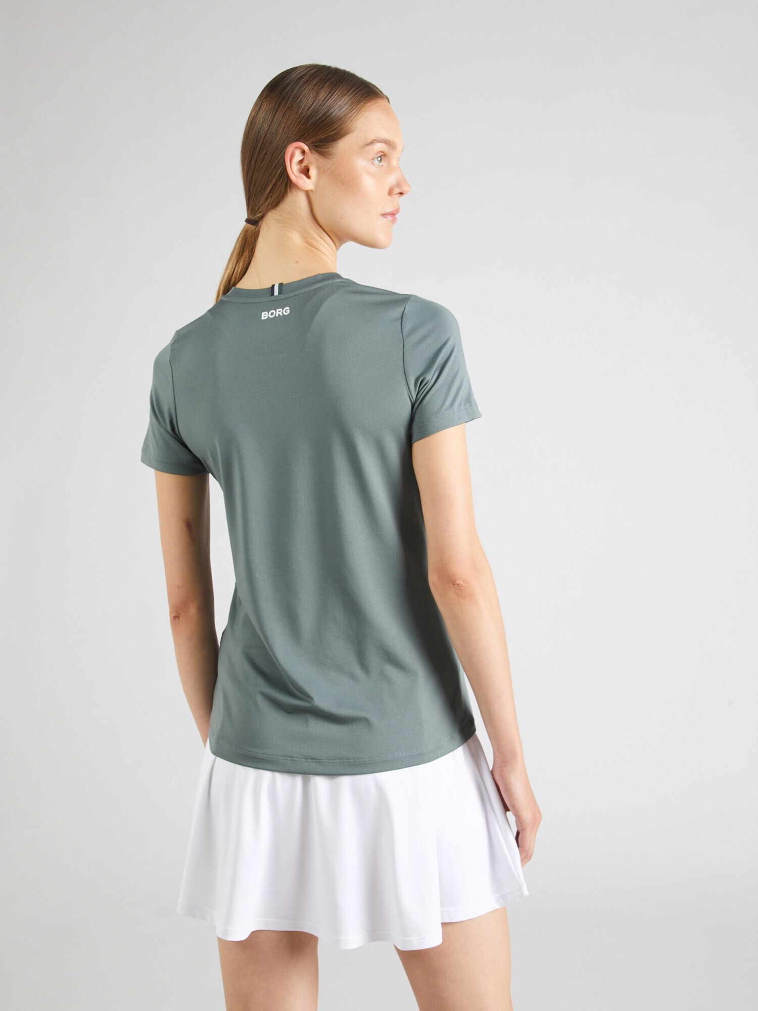 BJÖRN BORG Tricou funcțional 'ACE' verde pastel / alb - Pled.ro