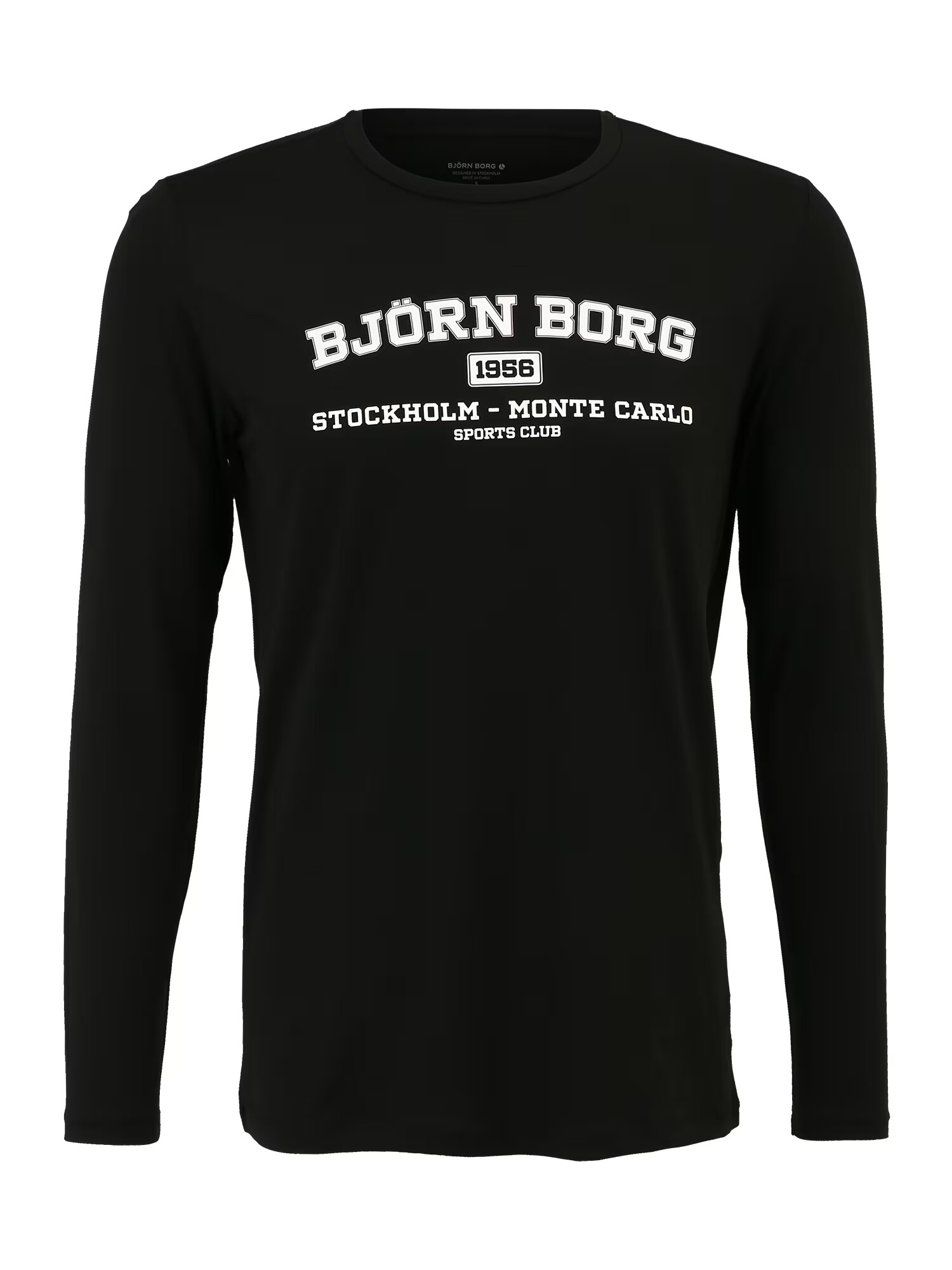 BJÖRN BORG Tricou funcțional negru / alb - Pled.ro