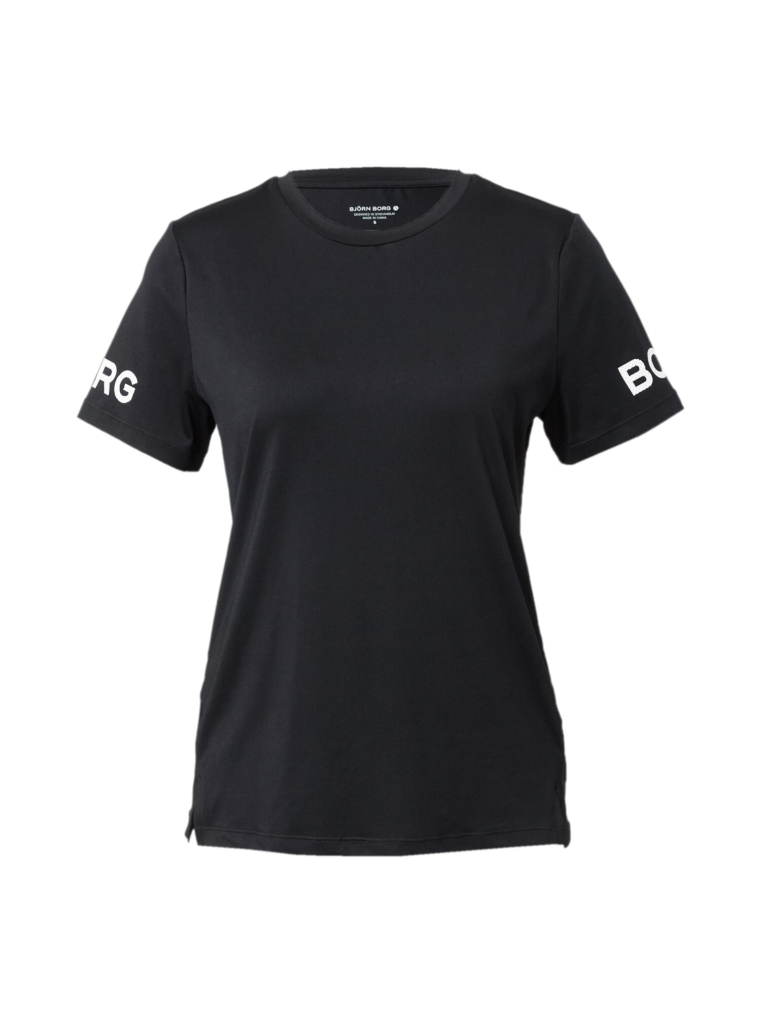 BJÖRN BORG Tricou funcțional negru / alb - Pled.ro