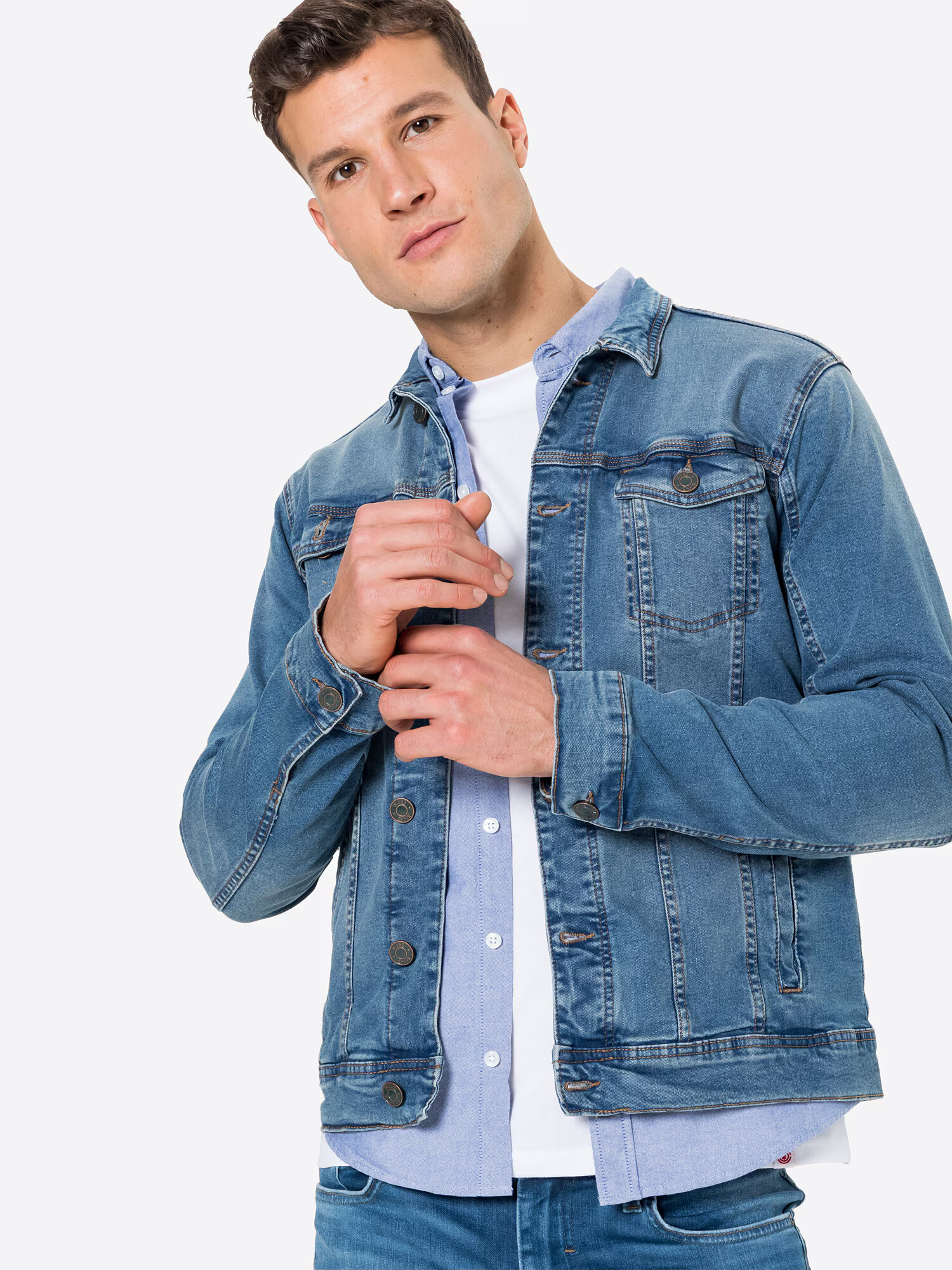 BLEND Geacă de primăvară-toamnă 'Naril' albastru denim - Pled.ro