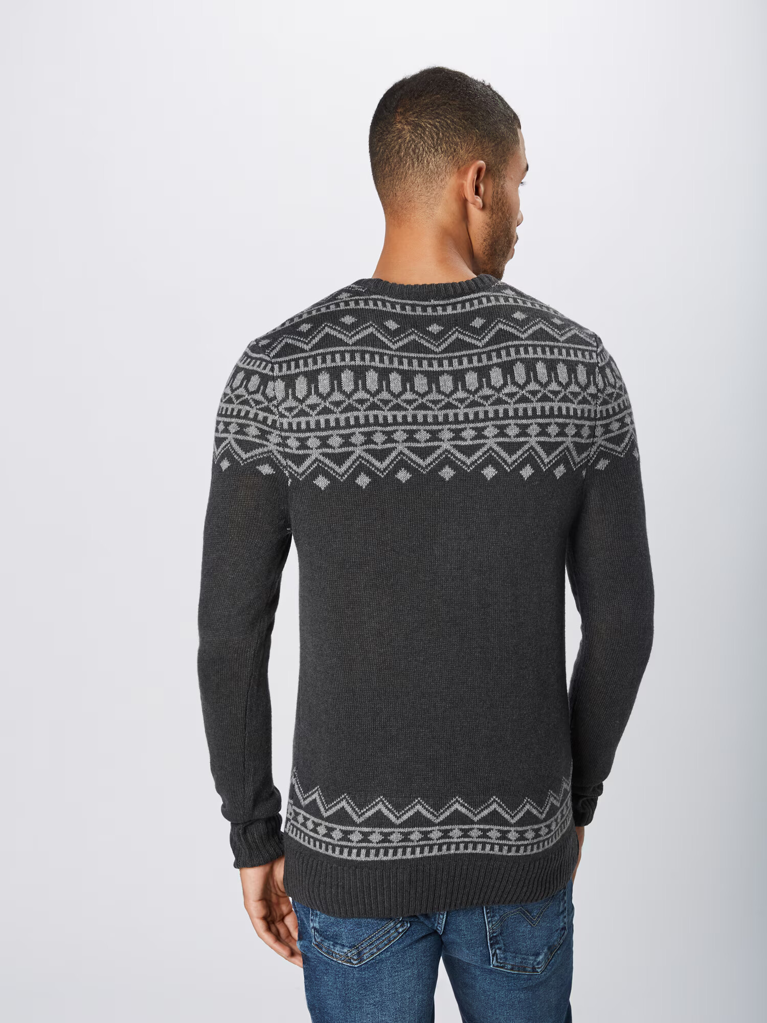 BLEND Pulover 'Knit Pullover' gri metalic / gri amestecat - Pled.ro