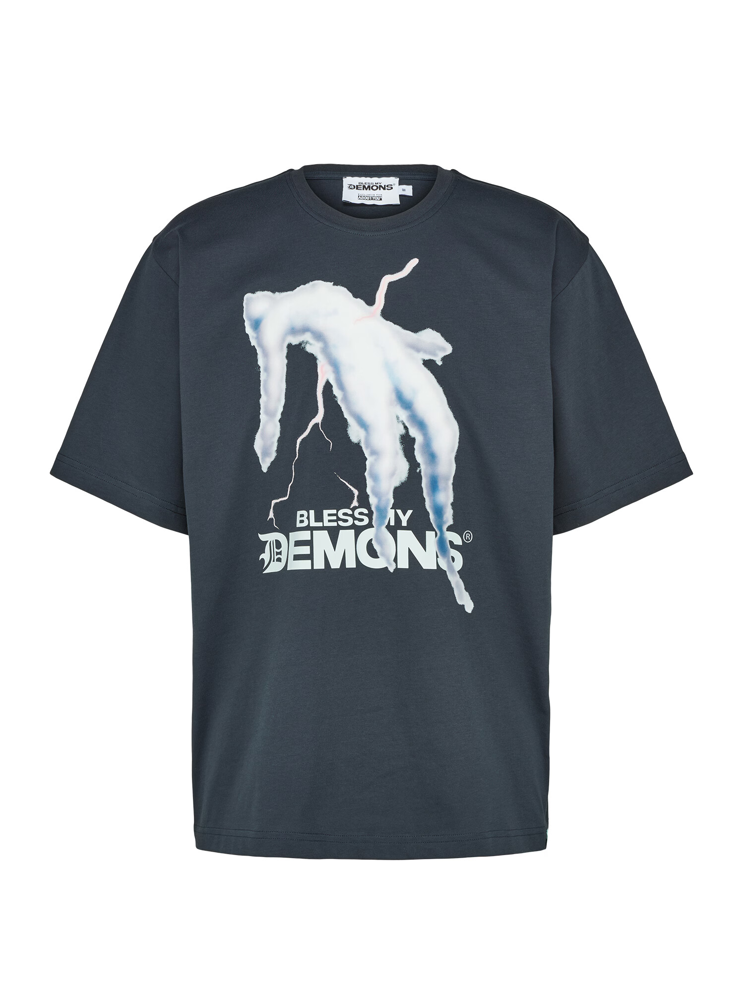 Bless my Demons exclusive for ABOUT YOU Tricou 'INCUS' verde petrol - Pled.ro