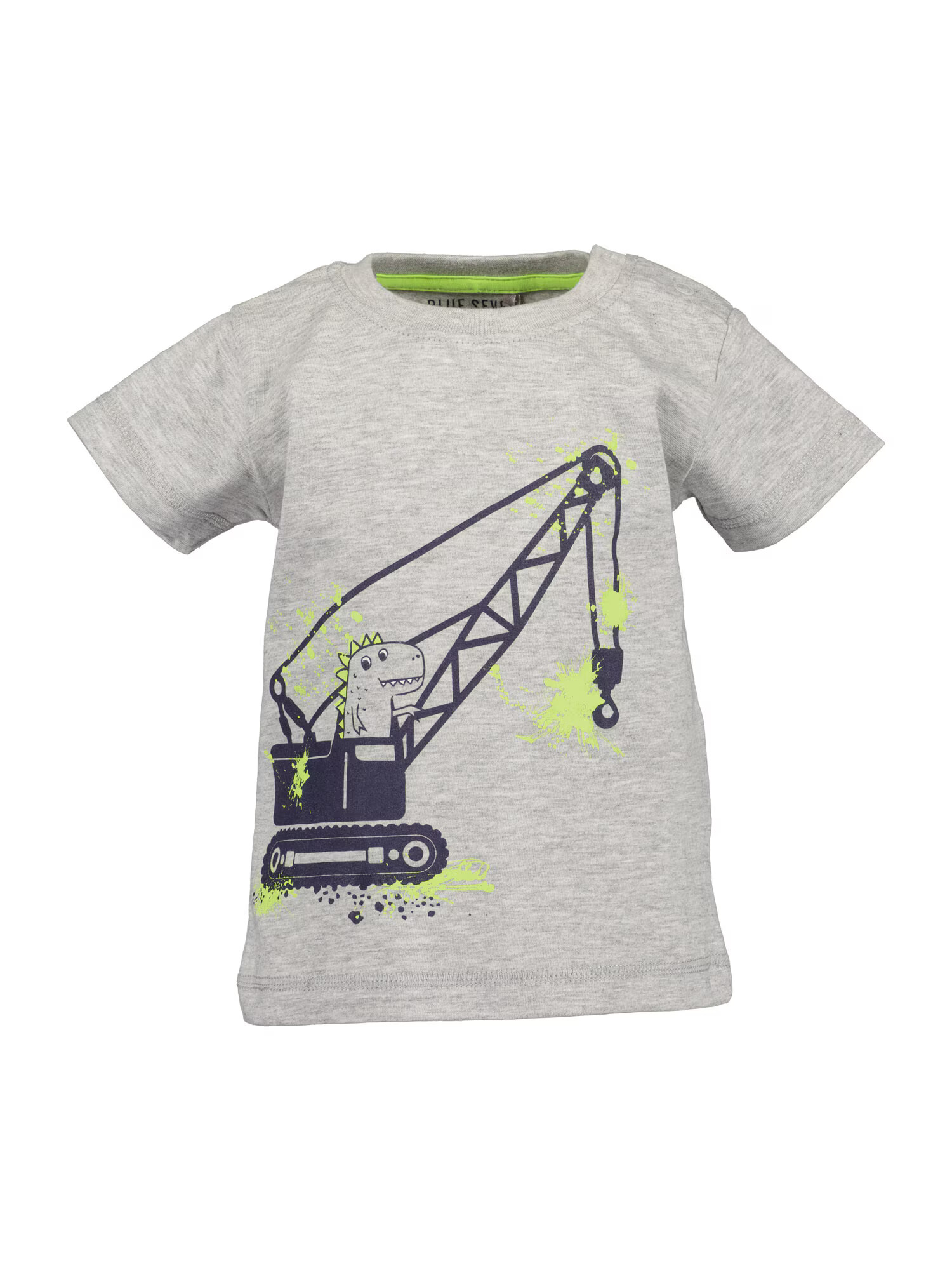 BLUE SEVEN Tricou albastru marin / gri amestecat / verde deschis - Pled.ro