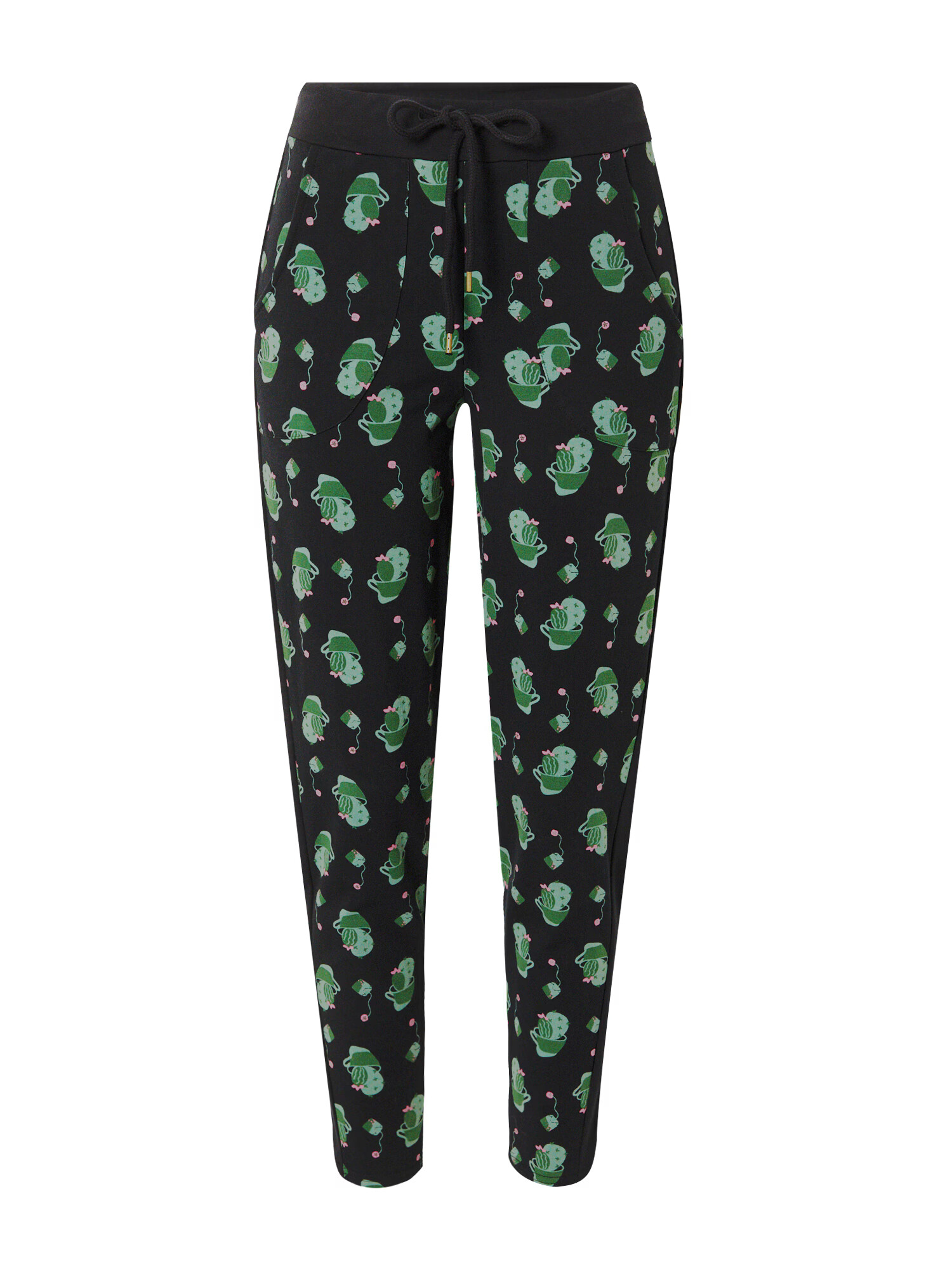 Blutsgeschwister Pantaloni verde iarbă / verde pastel / roz / negru - Pled.ro