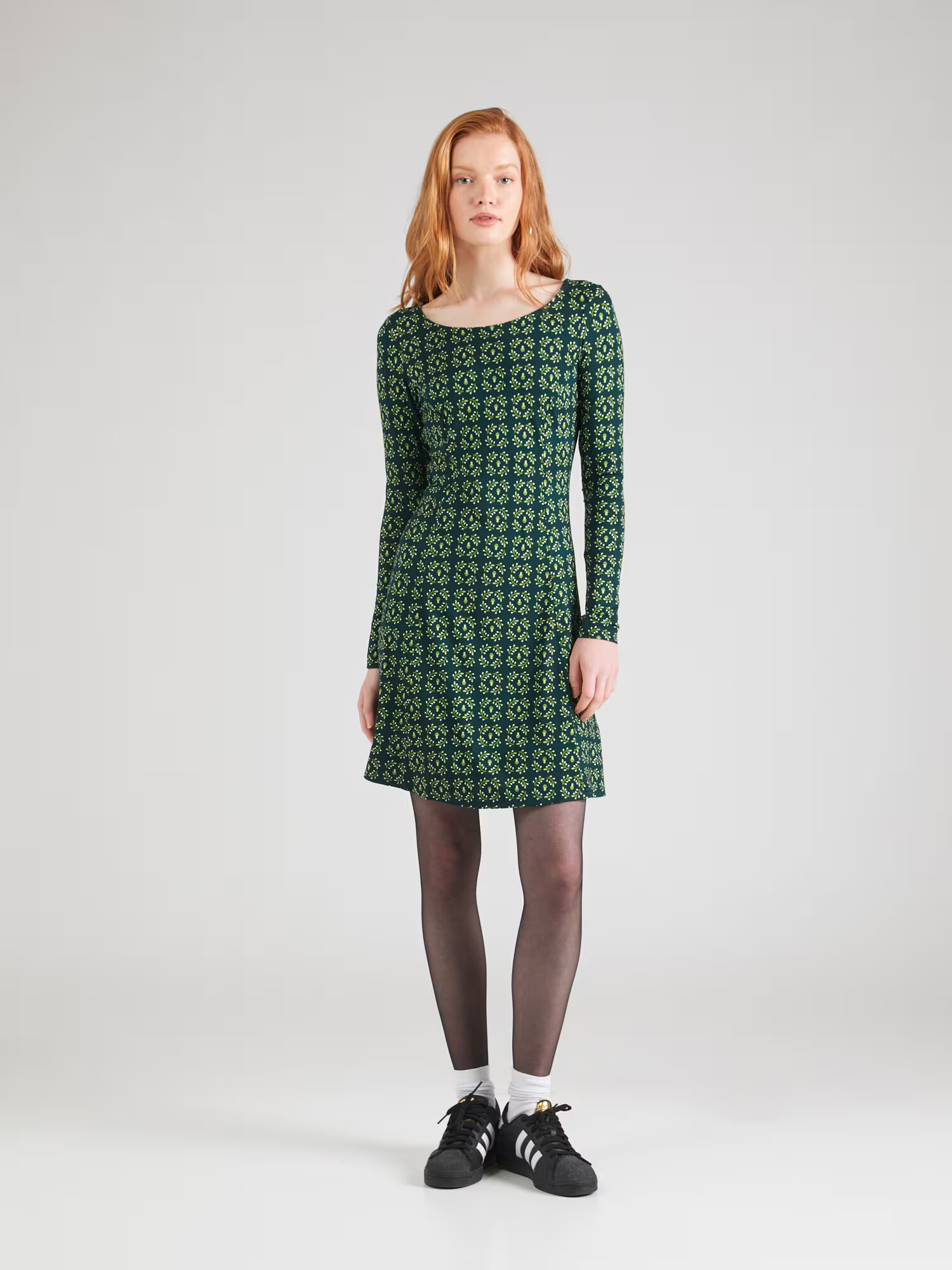 Blutsgeschwister Rochie 'Swing Lovers' verde / verde deschis / alb - Pled.ro