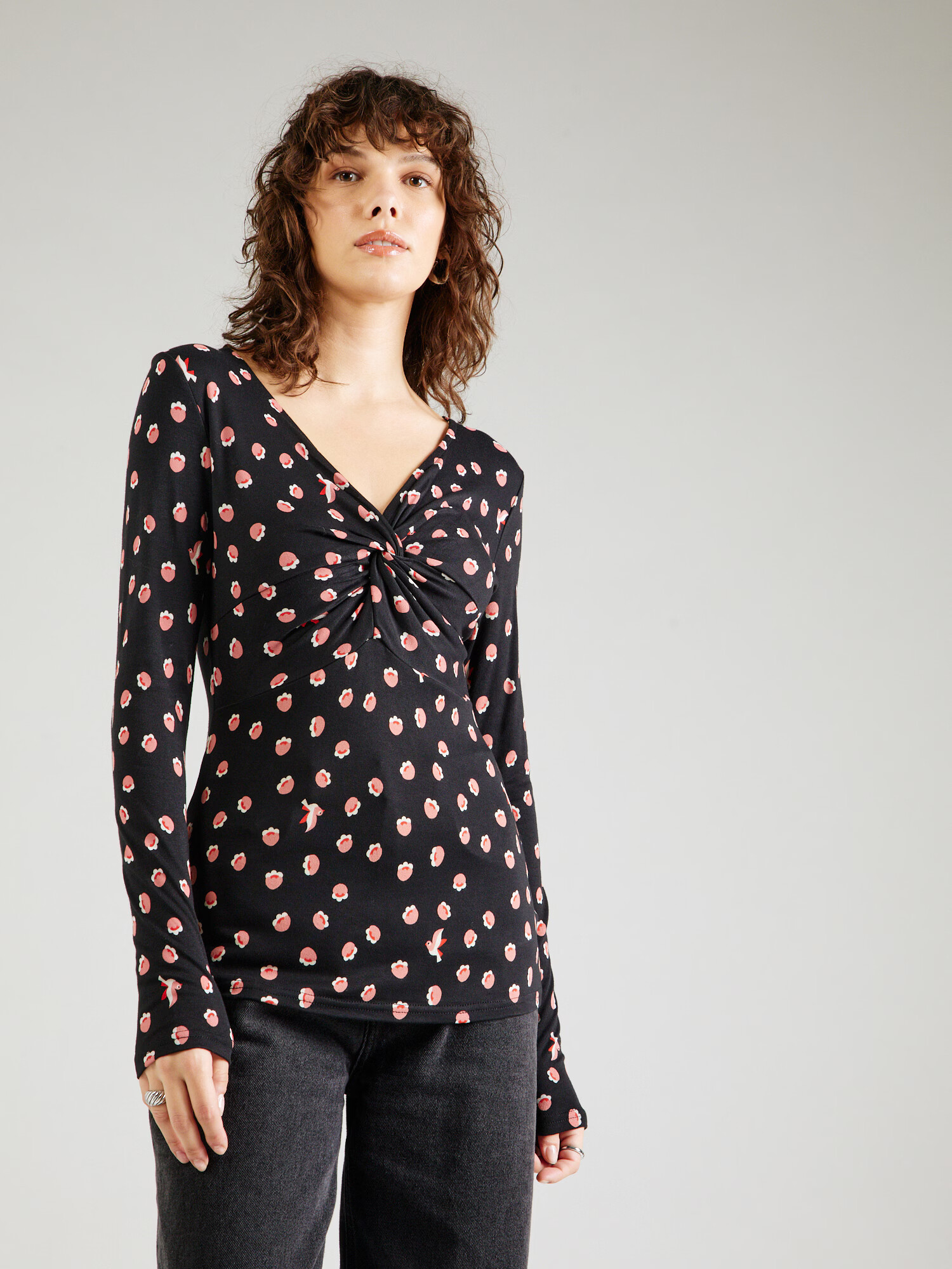 Blutsgeschwister Tricou 'Hot Knot' roz / roșu / negru / alb - Pled.ro