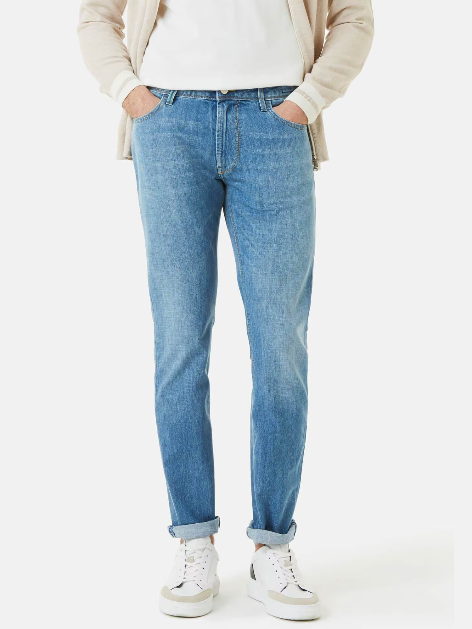 Boggi Milano Jeans albastru deschis - Pled.ro