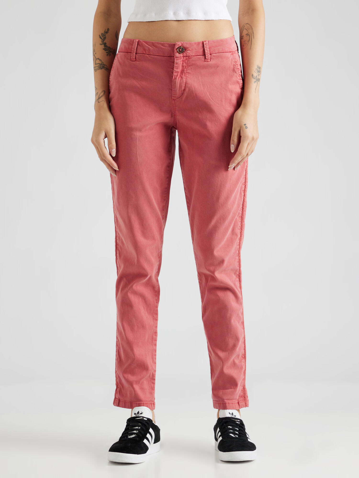 BONOBO Pantaloni eleganți roșu pastel - Pled.ro