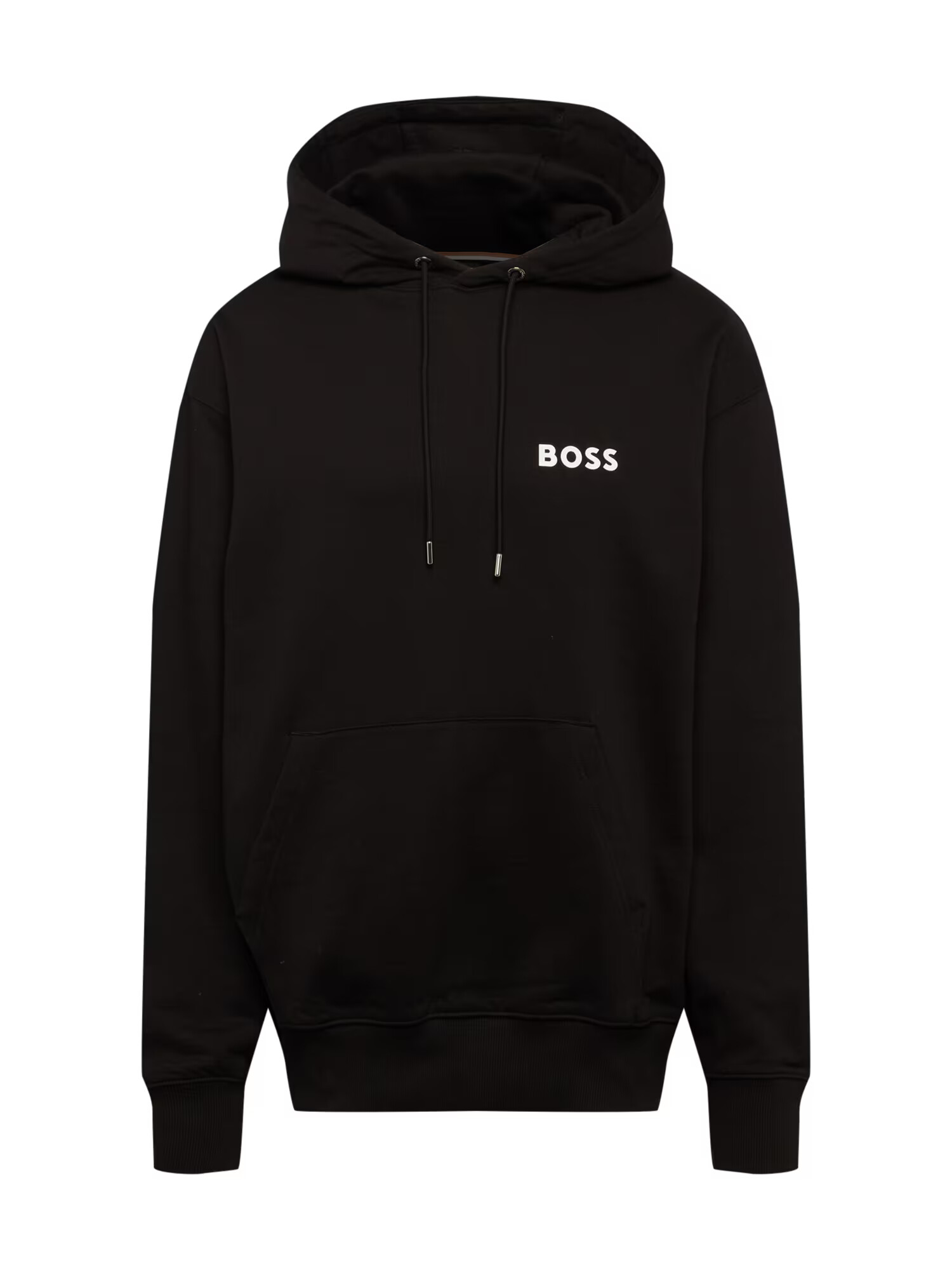 BOSS Black Bluză de molton 'Sullivan 04' negru / alb - Pled.ro