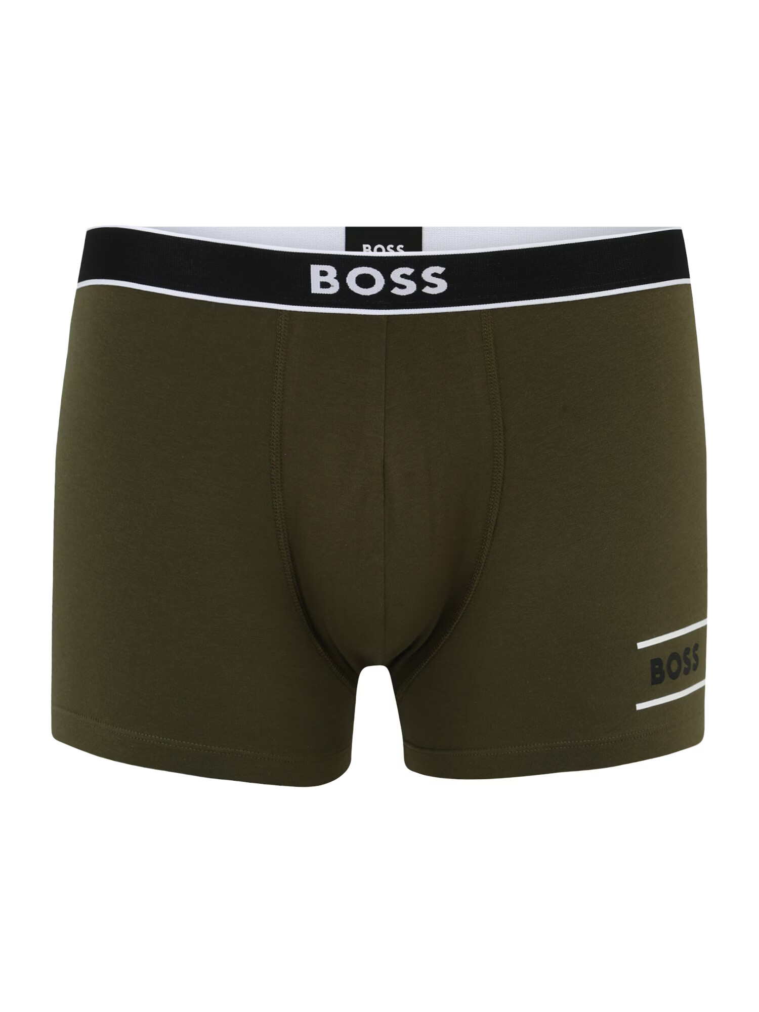 BOSS Black Boxeri '24 LOGO' oliv / negru / alb - Pled.ro