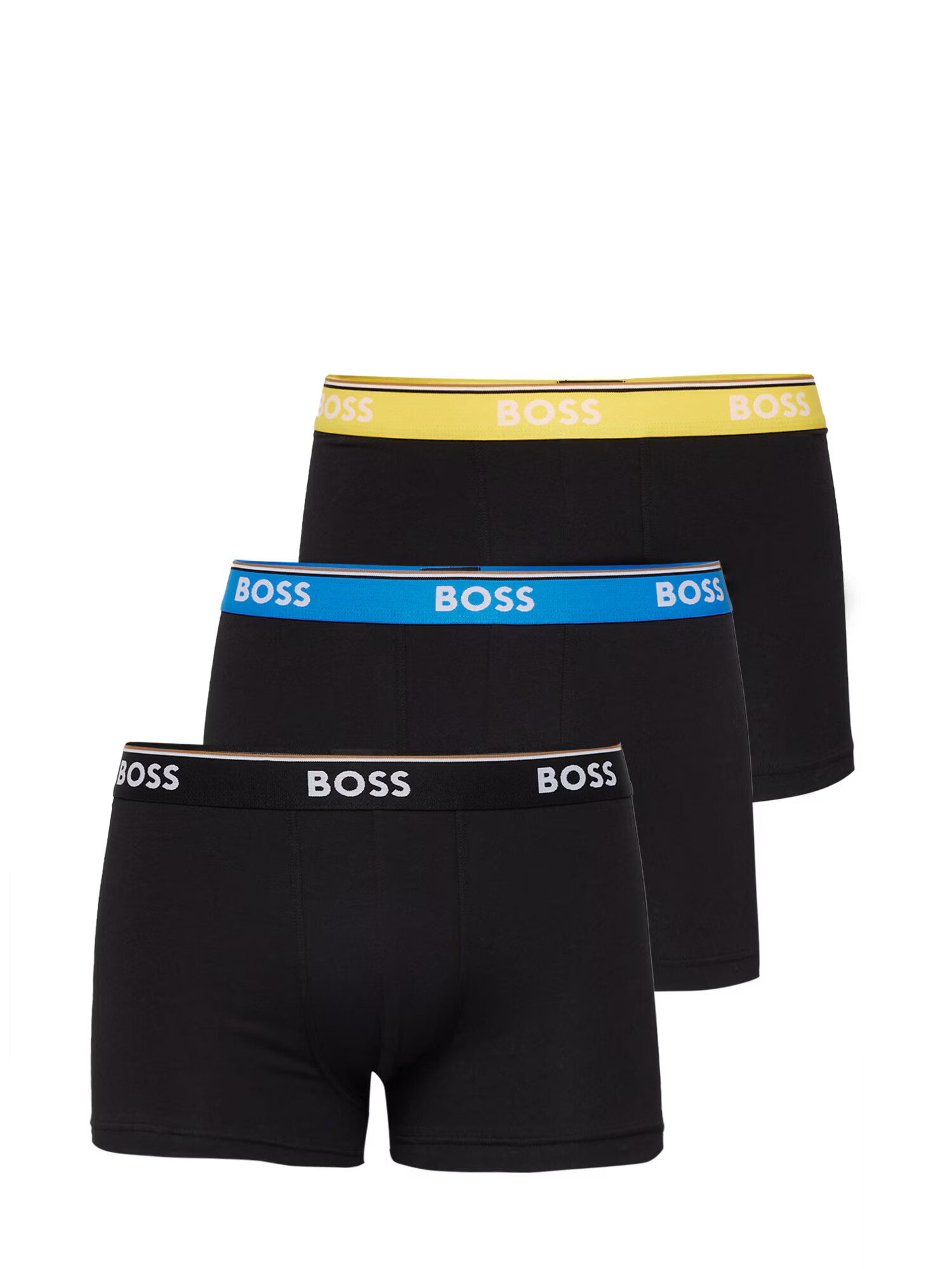 BOSS Black Boxeri albastru / galben / negru / alb - Pled.ro