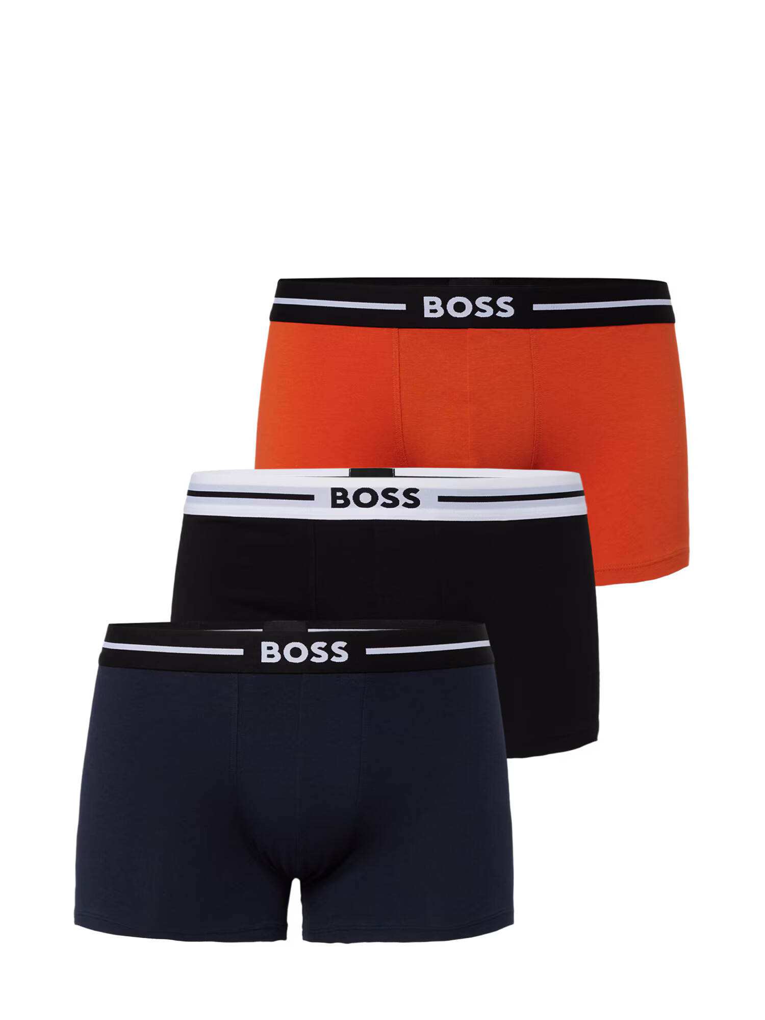 BOSS Black Boxeri albastru închis / roșu orange / negru / alb - Pled.ro