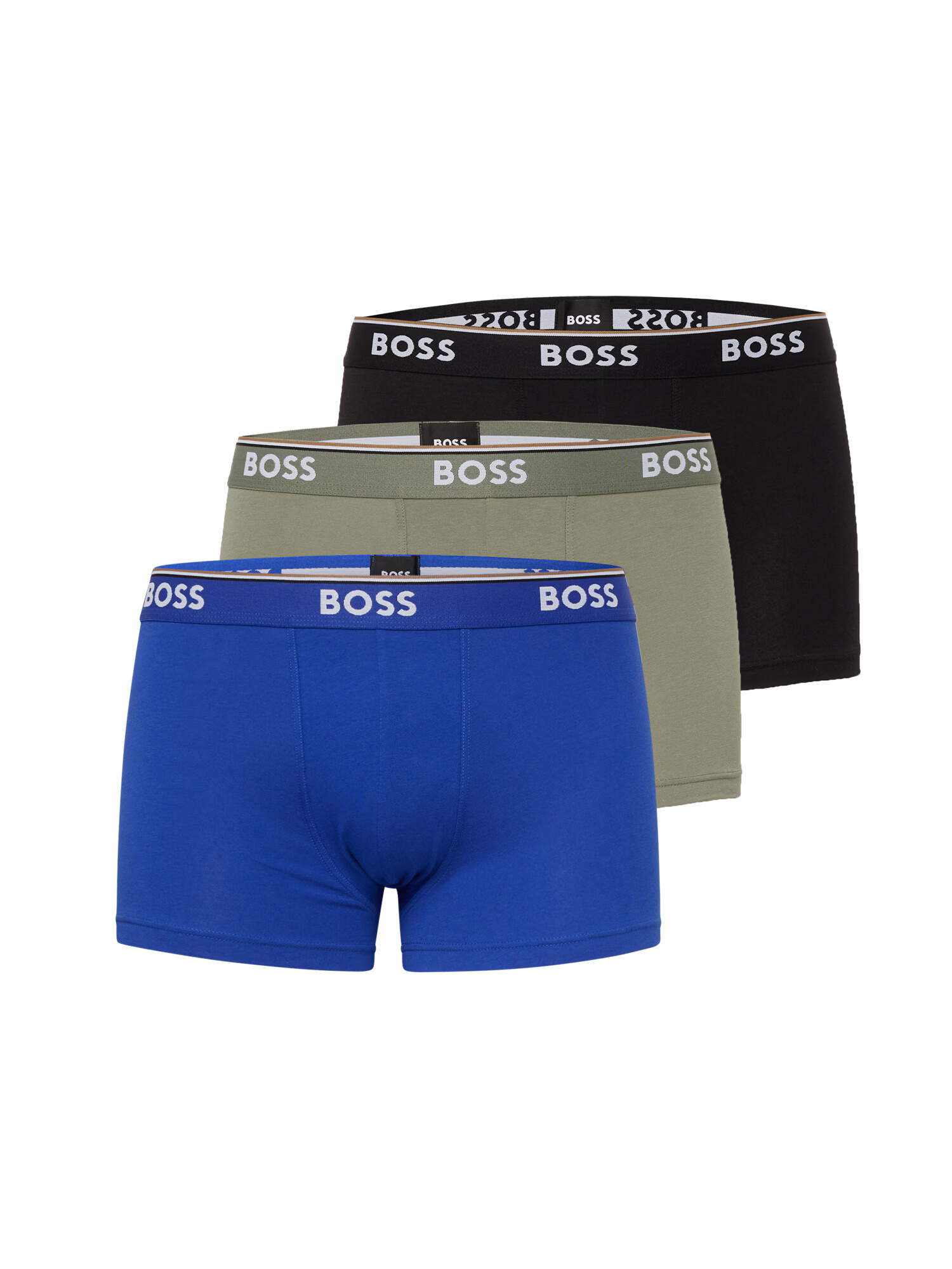 BOSS Black Boxeri albastru regal / gri fumuriu / negru / alb - Pled.ro