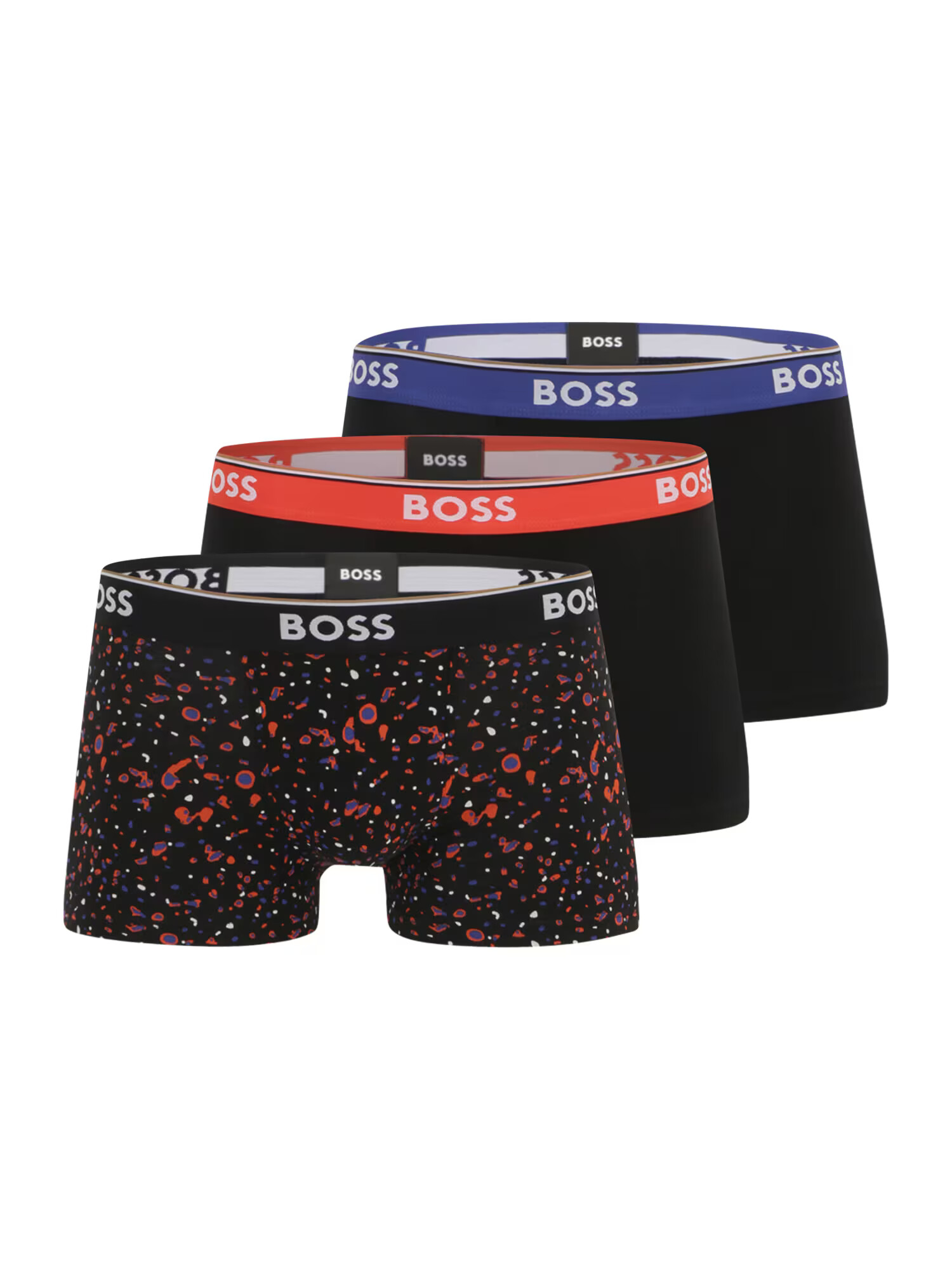 BOSS Black Boxeri albastru regal / portocaliu închis / negru / alb - Pled.ro