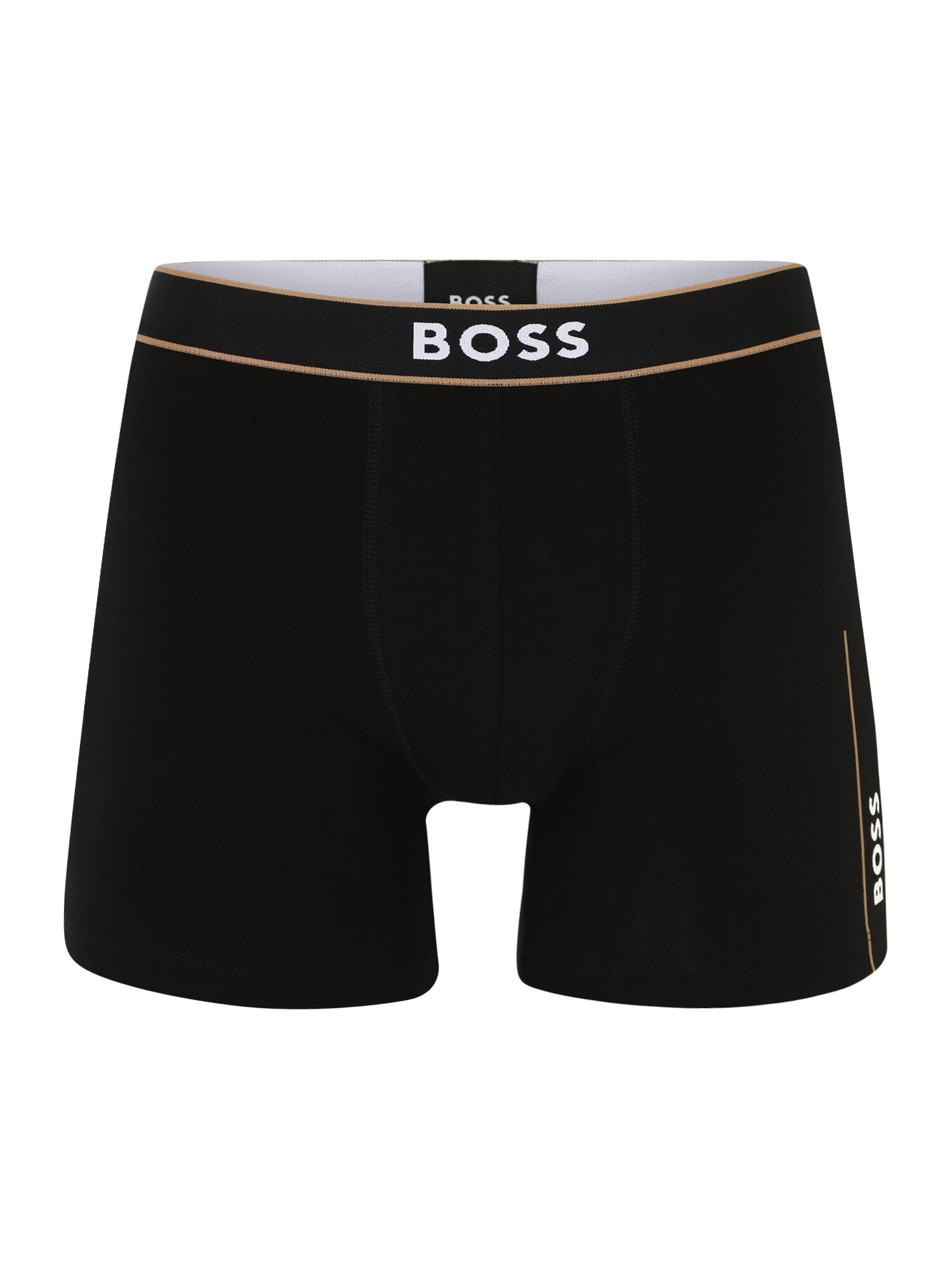 BOSS Black Boxeri 'BoxerBr 24 Logo' bej / negru / alb - Pled.ro