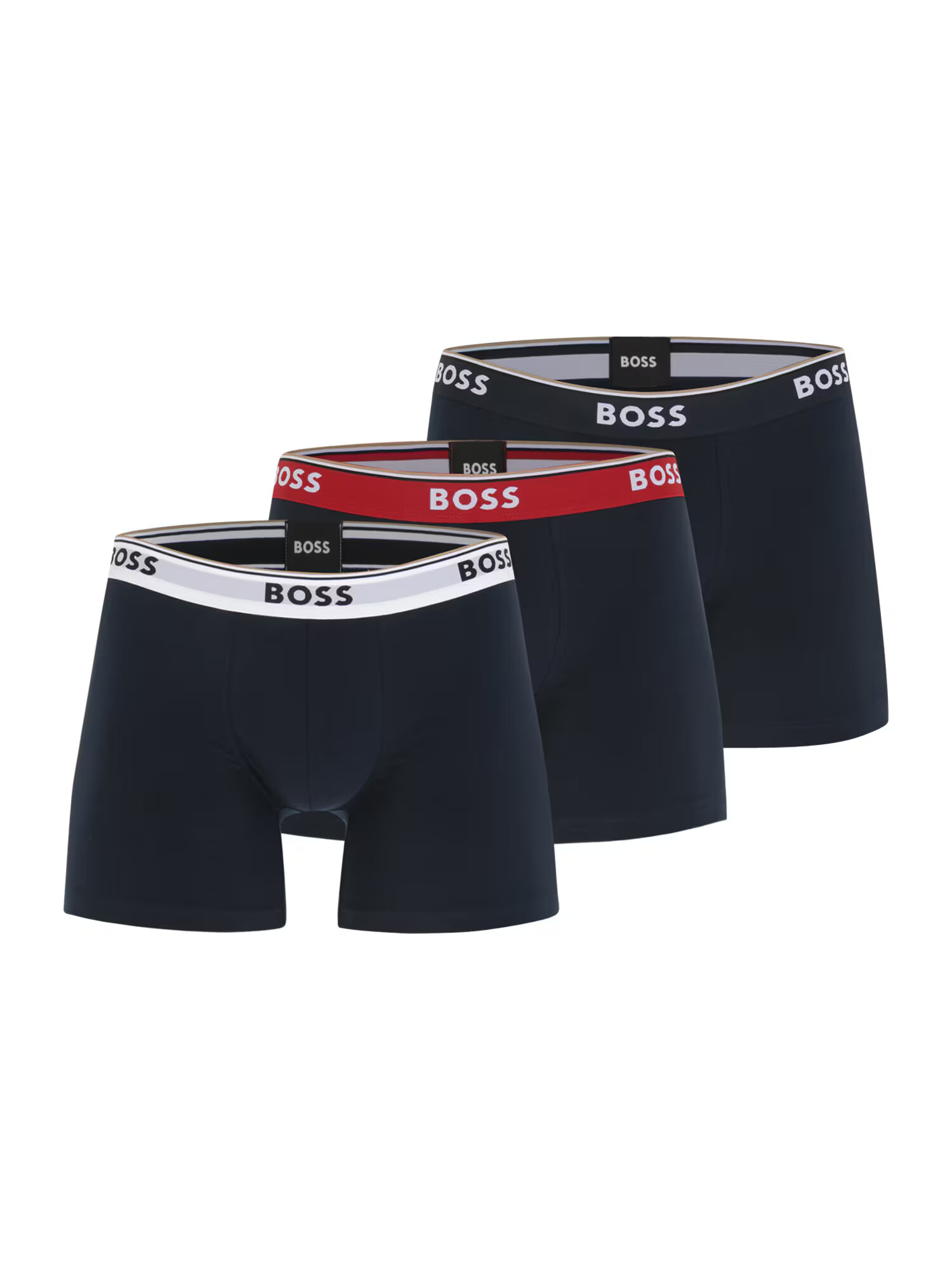 BOSS Black Boxeri 'Power' bleumarin / gri / purpuriu / alb natural - Pled.ro